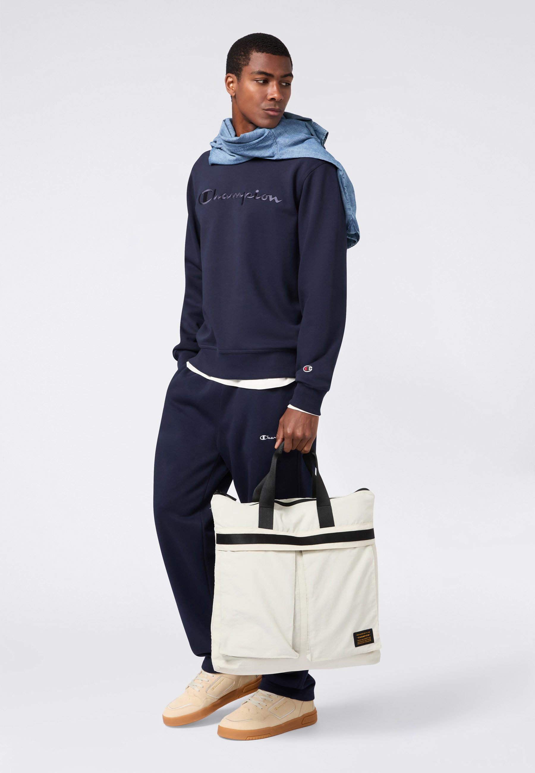 Champion Jogginghose ICONS Straight Hem Pants Fleece atmungsaktives Material, aus Baumwolle und Polyester