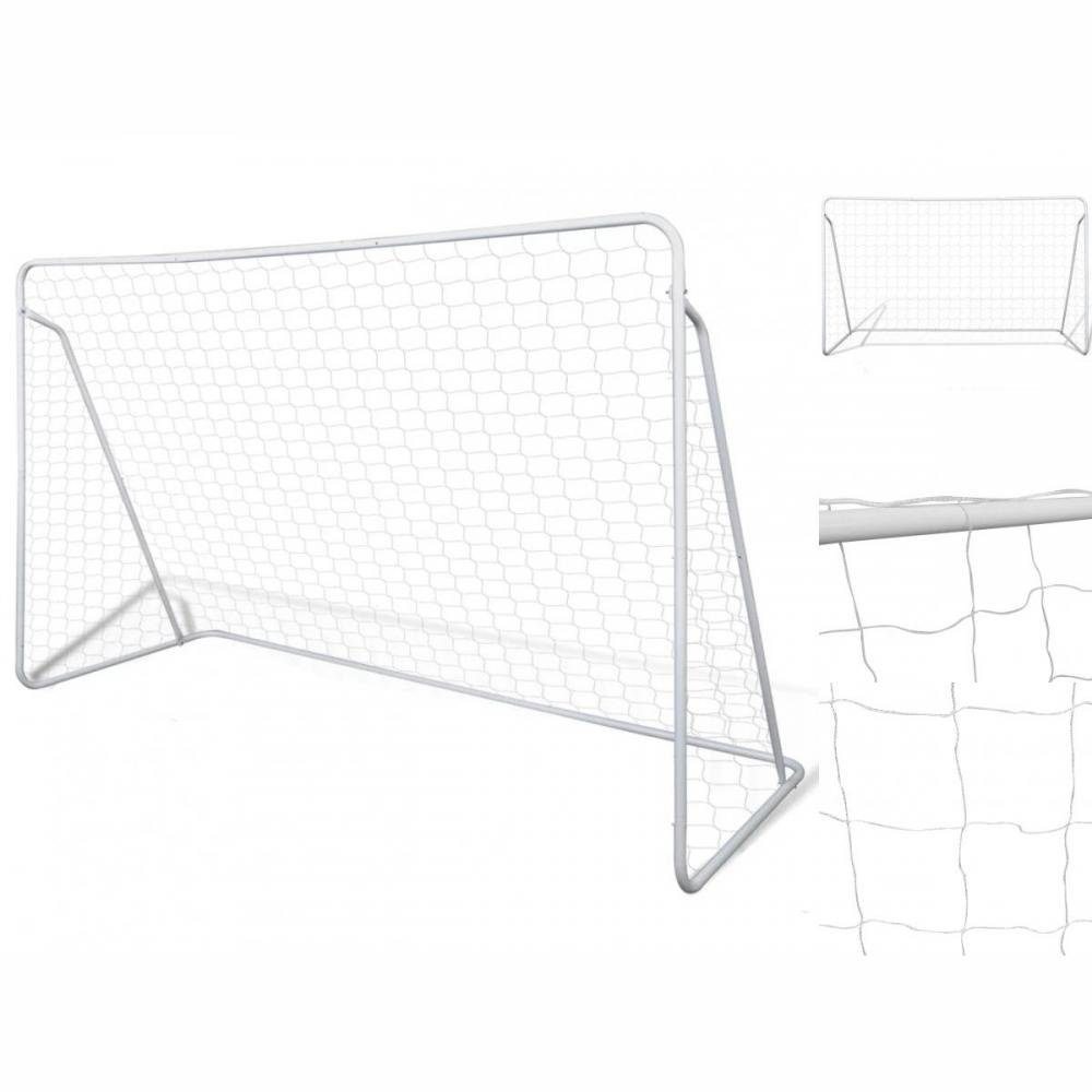 vidaXL Fußballtor Mini Fußball Torpfosten Netz Set Stahl 240 x 90 x 150 cm