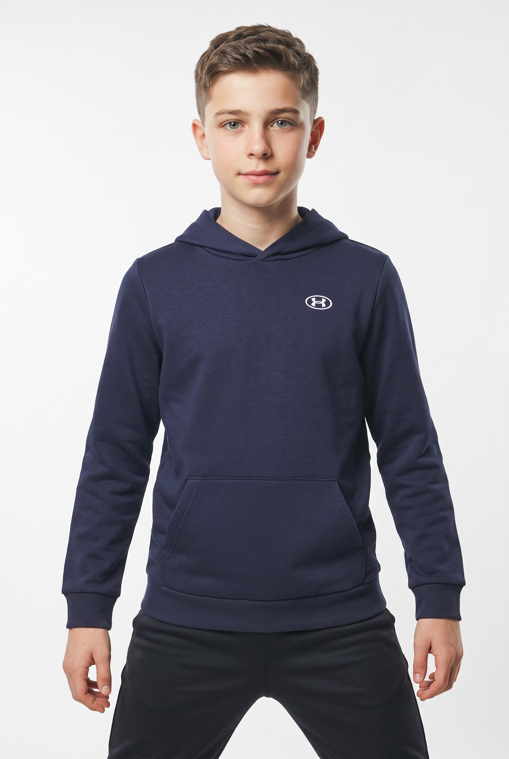 Under Armour® Kapuzensweatshirt UA B RIVAL FLEECE HOODIE für Jugendliche, mit Kapuze, aus Baumwolle und Polyester