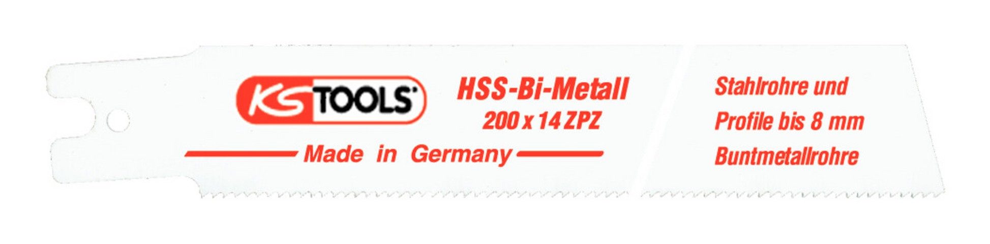 KS Tools Säbelsägeblatt (5 Stück), Rems, HSS-Bi-Metall, 200 mm, 1,8 mm, 5er Pack