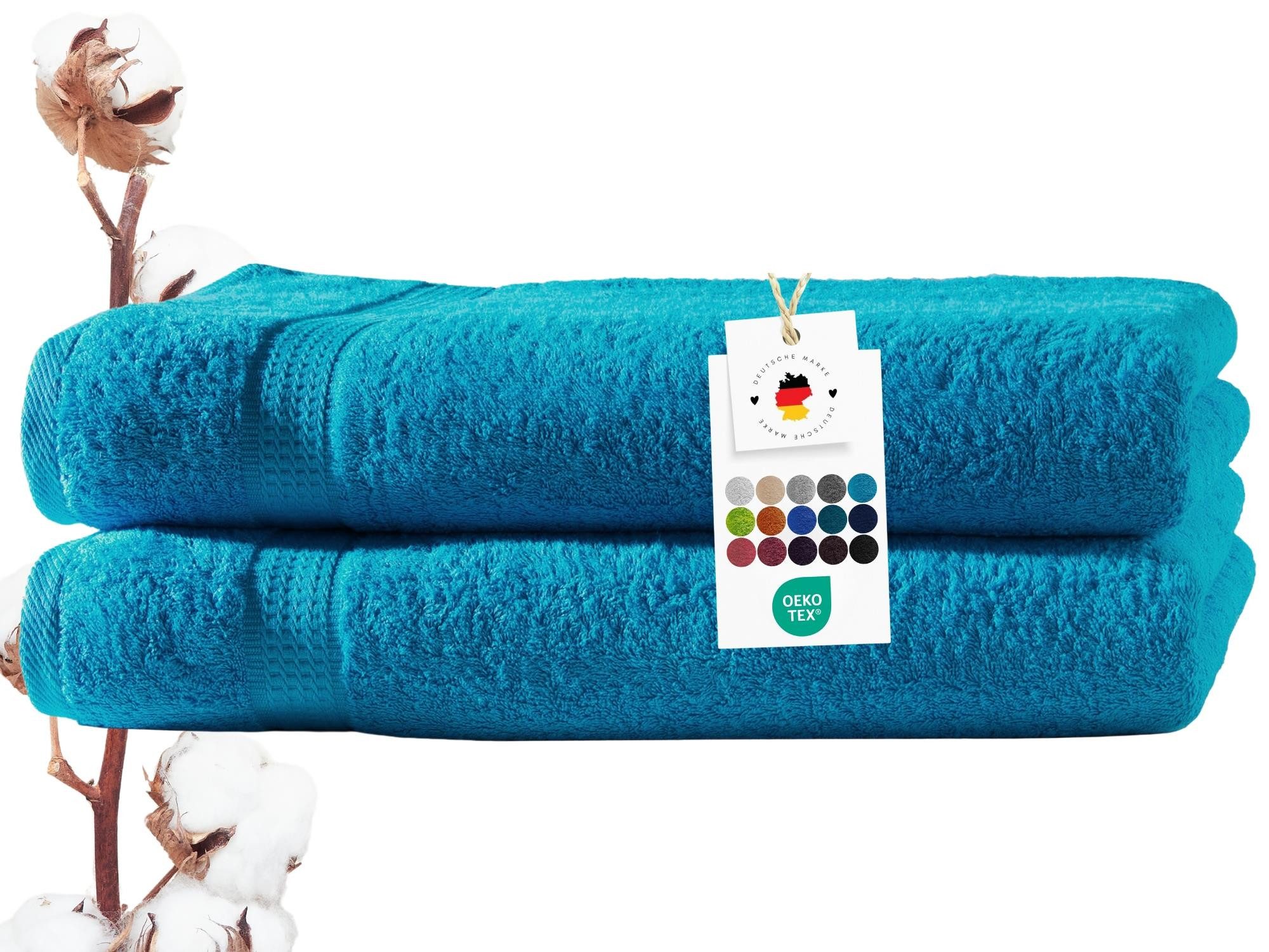 Carpe Sonno Duschtücher 70x140 cm 100% Baumwolle Handtücher 500 g/m2 Frottier Duschtuch Set, Frottier (Spar-Set, 2-St), Extra Soft & Weich, Saugfähig, Schwer, Atmungsaktiv, schnell trocknend