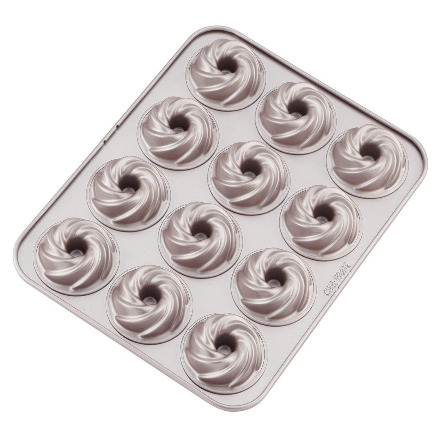 LuxusKollektion Donutform Kuchenform Rohr Antihaft Gold 12 Kavitäten, (12-tlg)