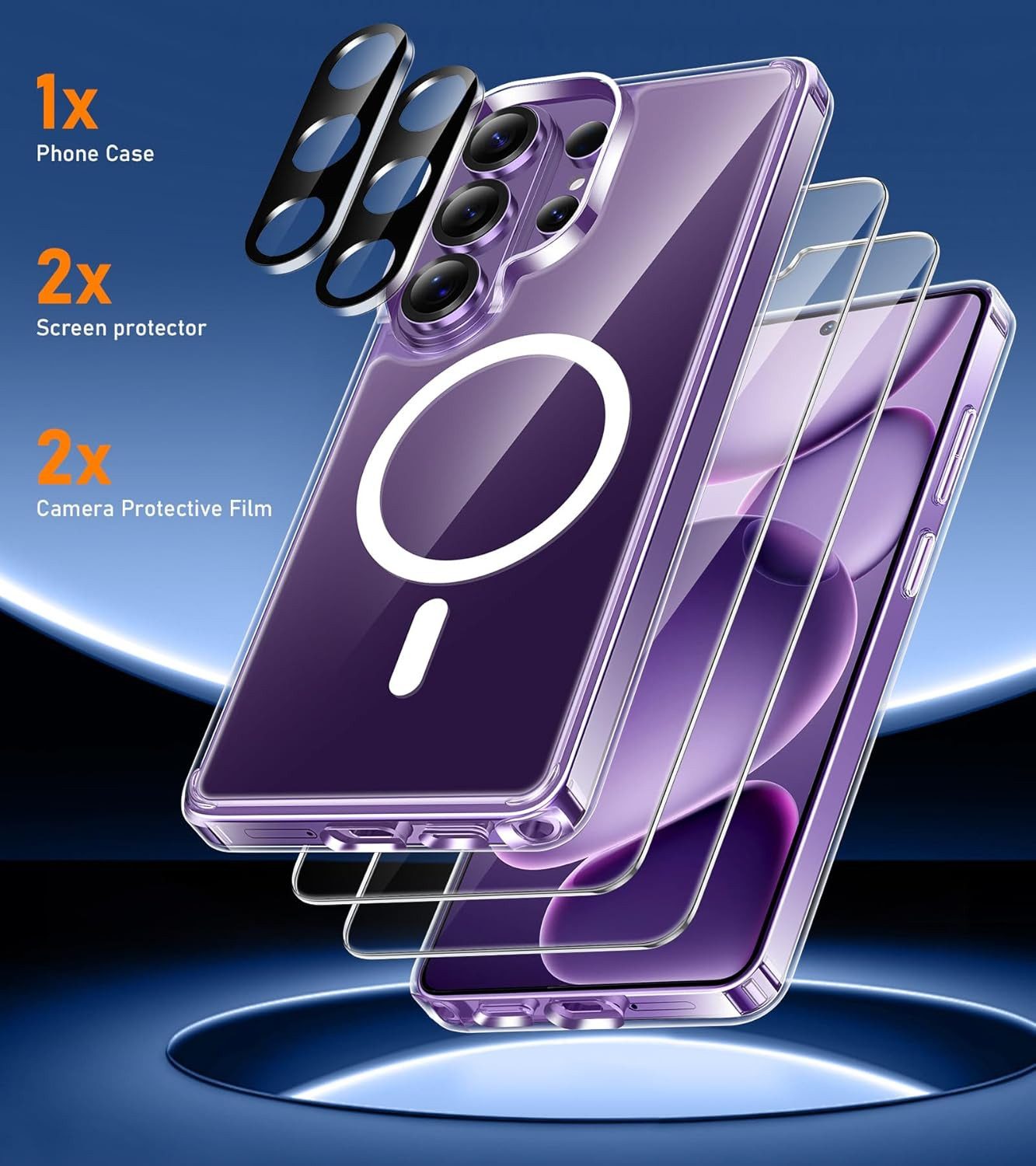 MSM Handyhülle 5in1 Schutzglas (Display + Kamera) für Samsung Galaxy S26 Ultra 9H