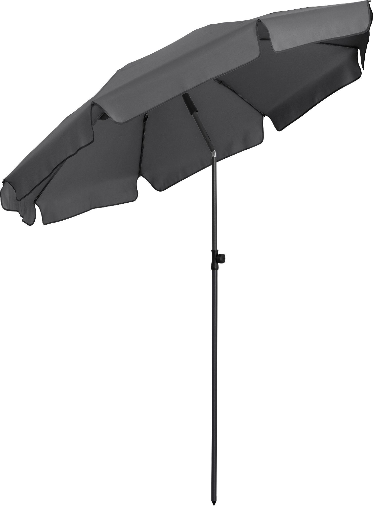 FARE Sonnenschirm M, Volant, höhenverstellbar, Ø 180 cm, UPF 50+, knickbar, Fiberglasschienen, Tragefutteral