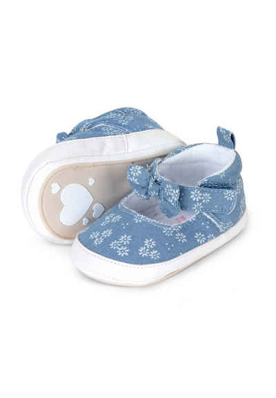 Sterntaler® Babysandale Blumen Krabbelschuh (1-tlg., Baby Hausschuhe bedruckt, Babyschuhe weich gefüttert) Babysandalen mit rutschfester Sohle, Krabbelschuhe Baby