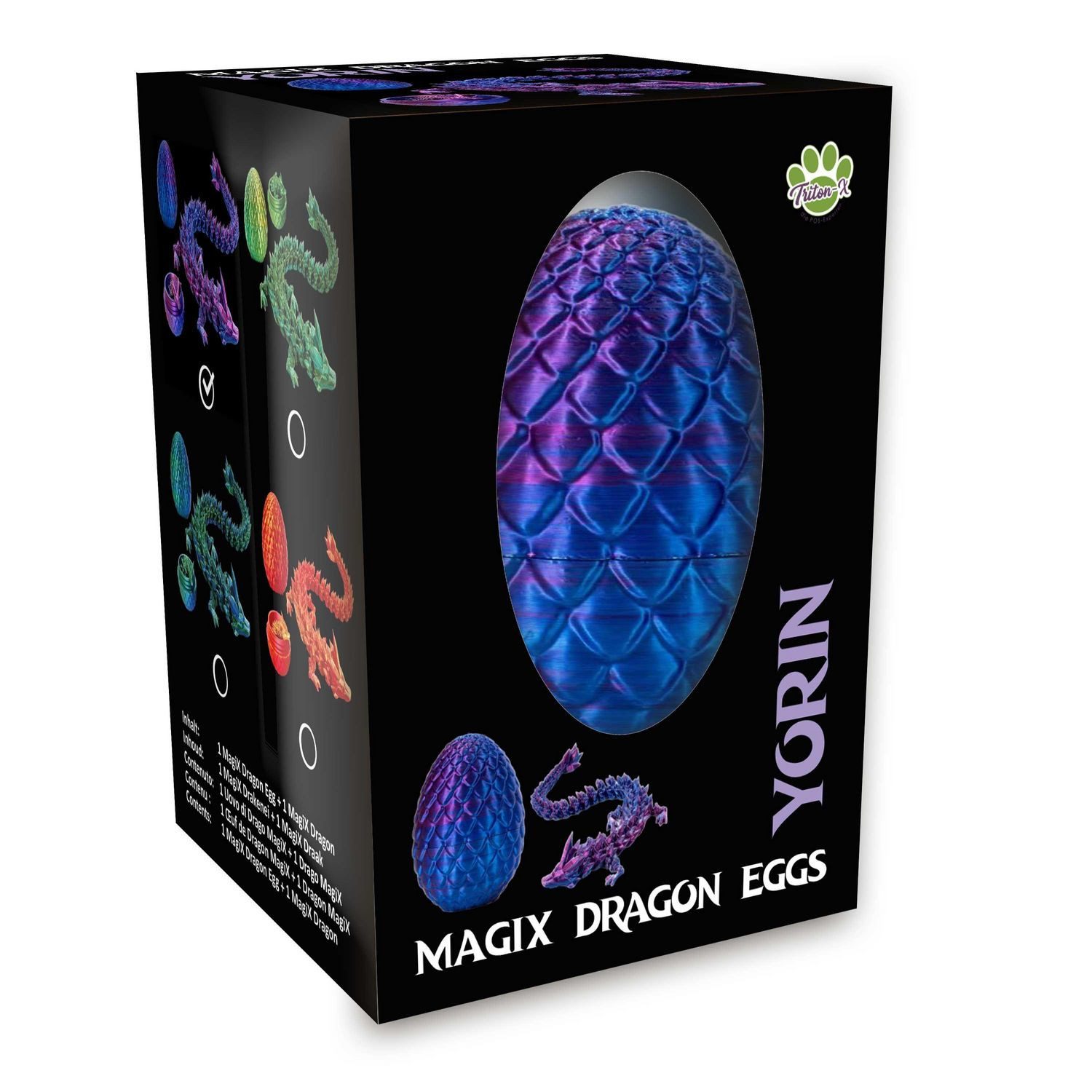 Triton-X Spiel Drachenei ""MagiX Dragon Egg YORIN"", lila, Drachen 22,5 cm & Ei 8 cm