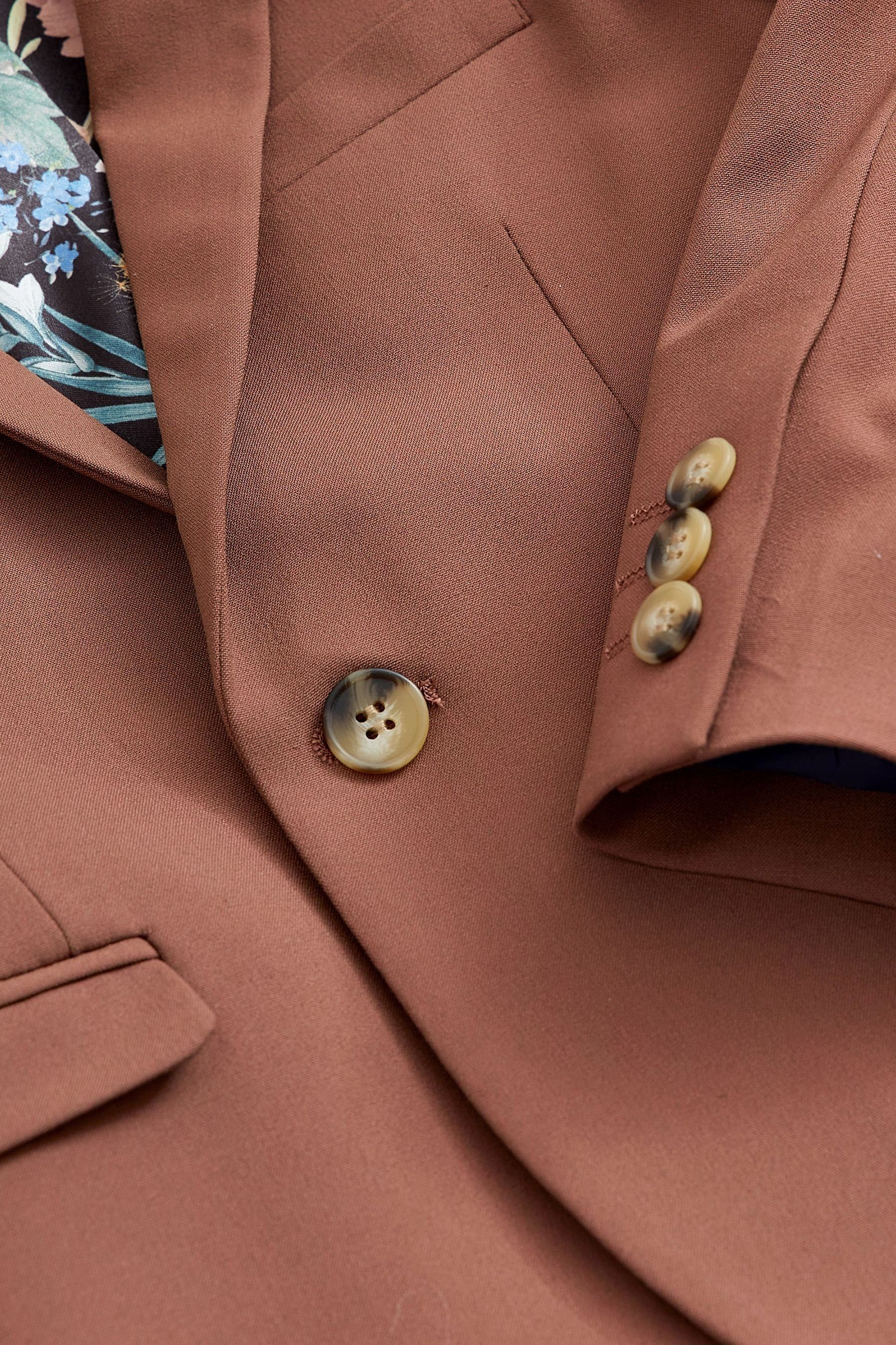 (1-tlg) Pink Dark Sakko Anzug: Next Baukastensakko Skinny-Fit