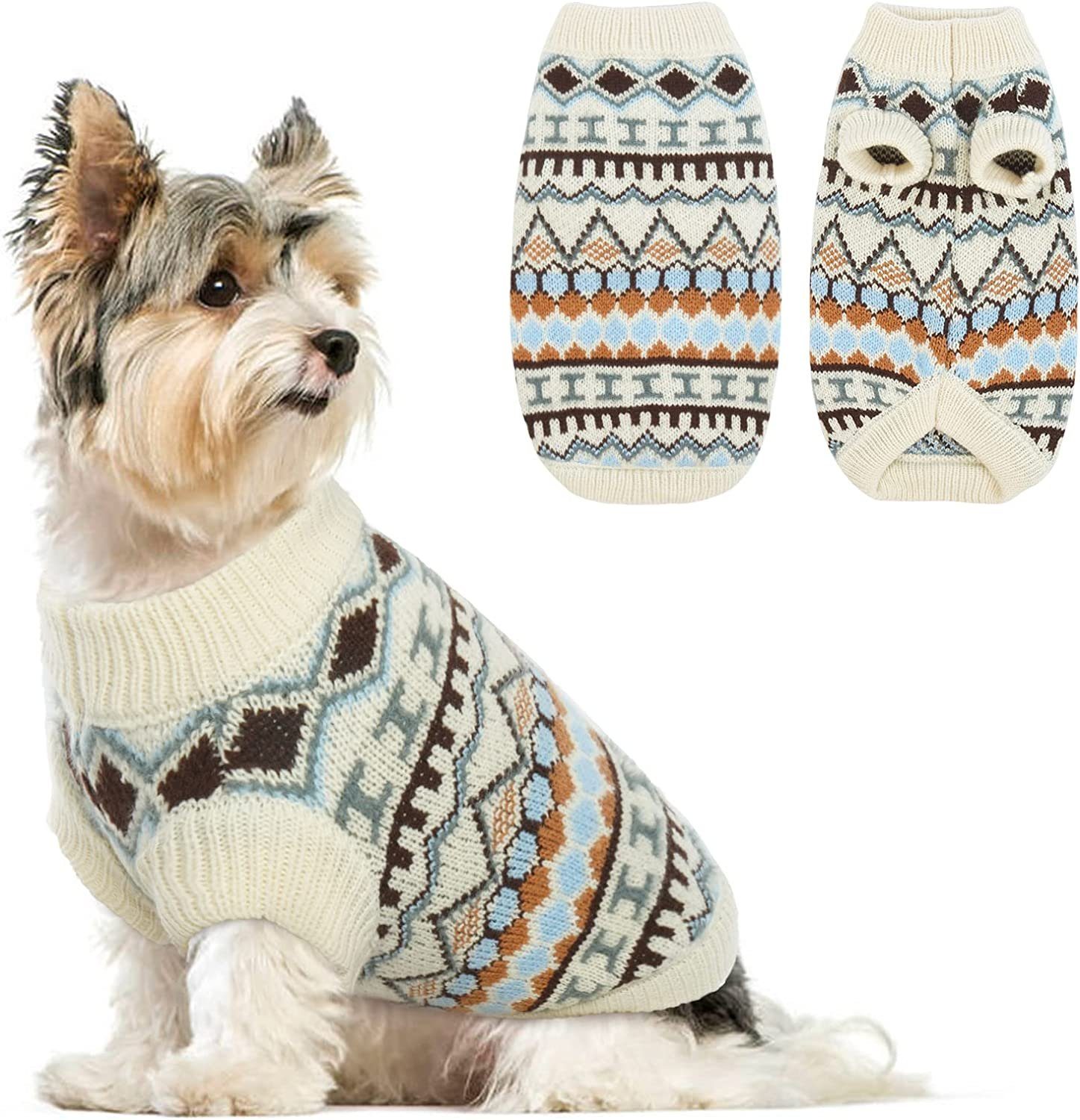 Housruse Hundekostüm Hundepullover Muster Kleine und mittlere Hunde Winter  Warme Kleidung