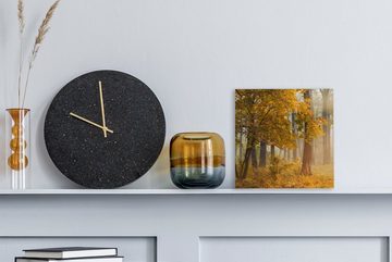 OneMillionCanvasses® Leinwandbild Herbstbäume im nebligen Wald, (1 St), Leinwand Bilder für Wohnzimmer Schlafzimmer