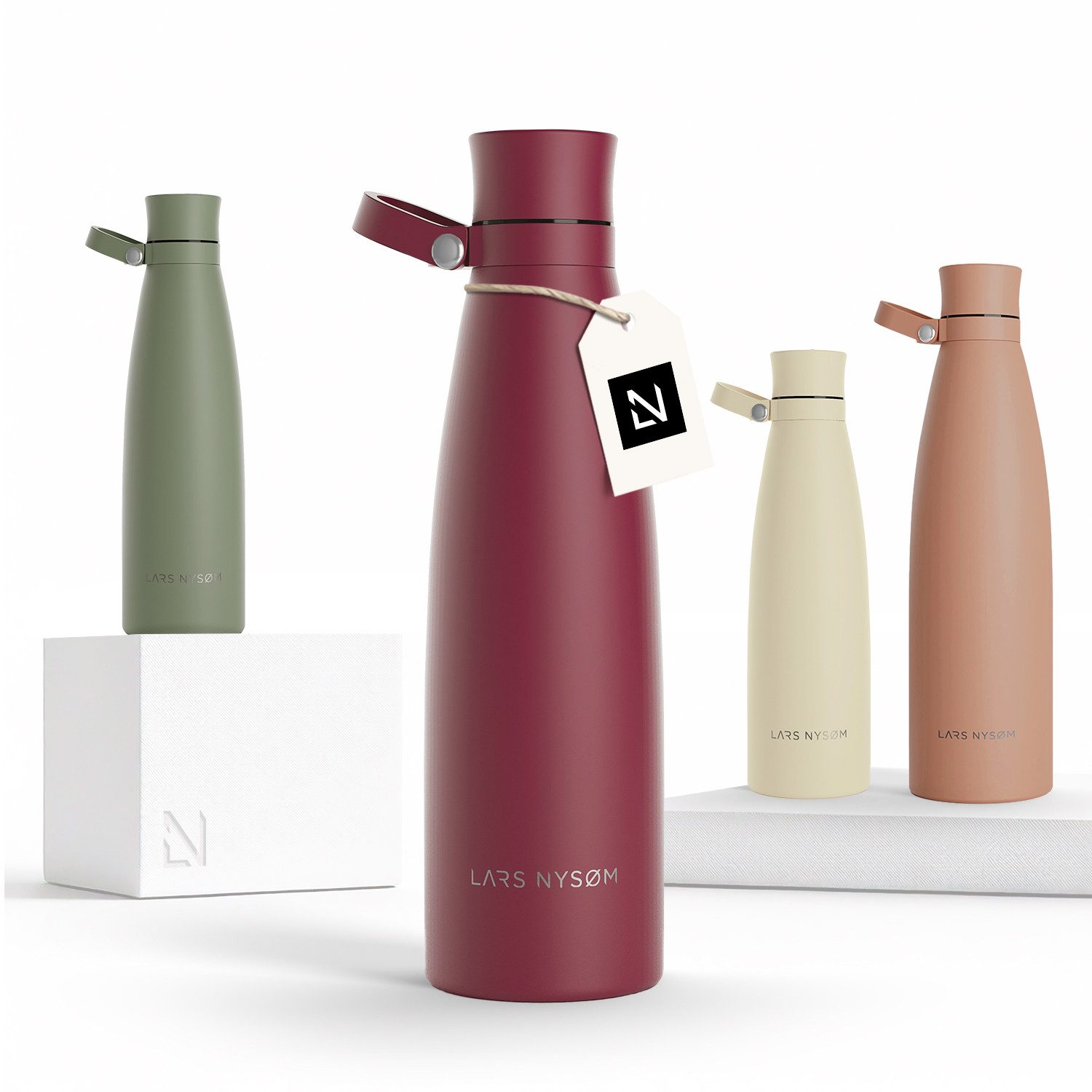 LARS NYSØM Thermoflasche Nåde, Vakuum Isolierung & Trageschlaufe: 12h heiß / 24h kühl
