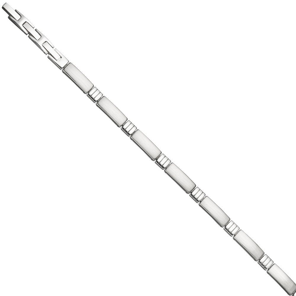 SCHMUCK KRONE Edelstahlarmband Armband aus Edelstahl teilmattiert, 18-21cm mehr