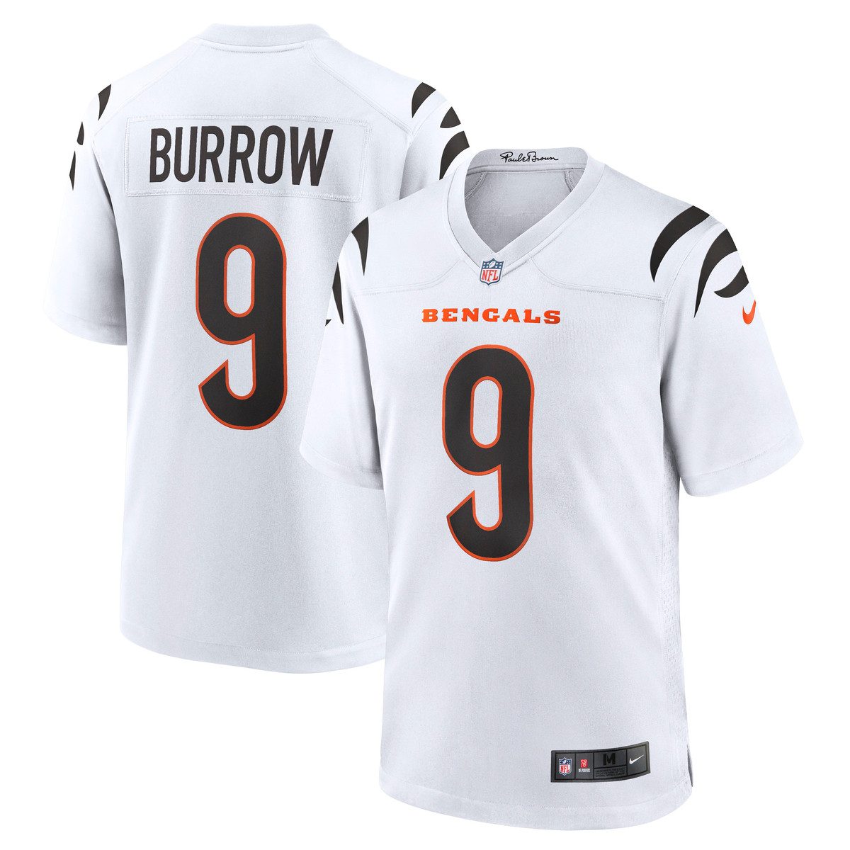Nike Footballtrikot Nike Trikot Cincinnati Bengals NFL Road Game Jersey Burrow 9