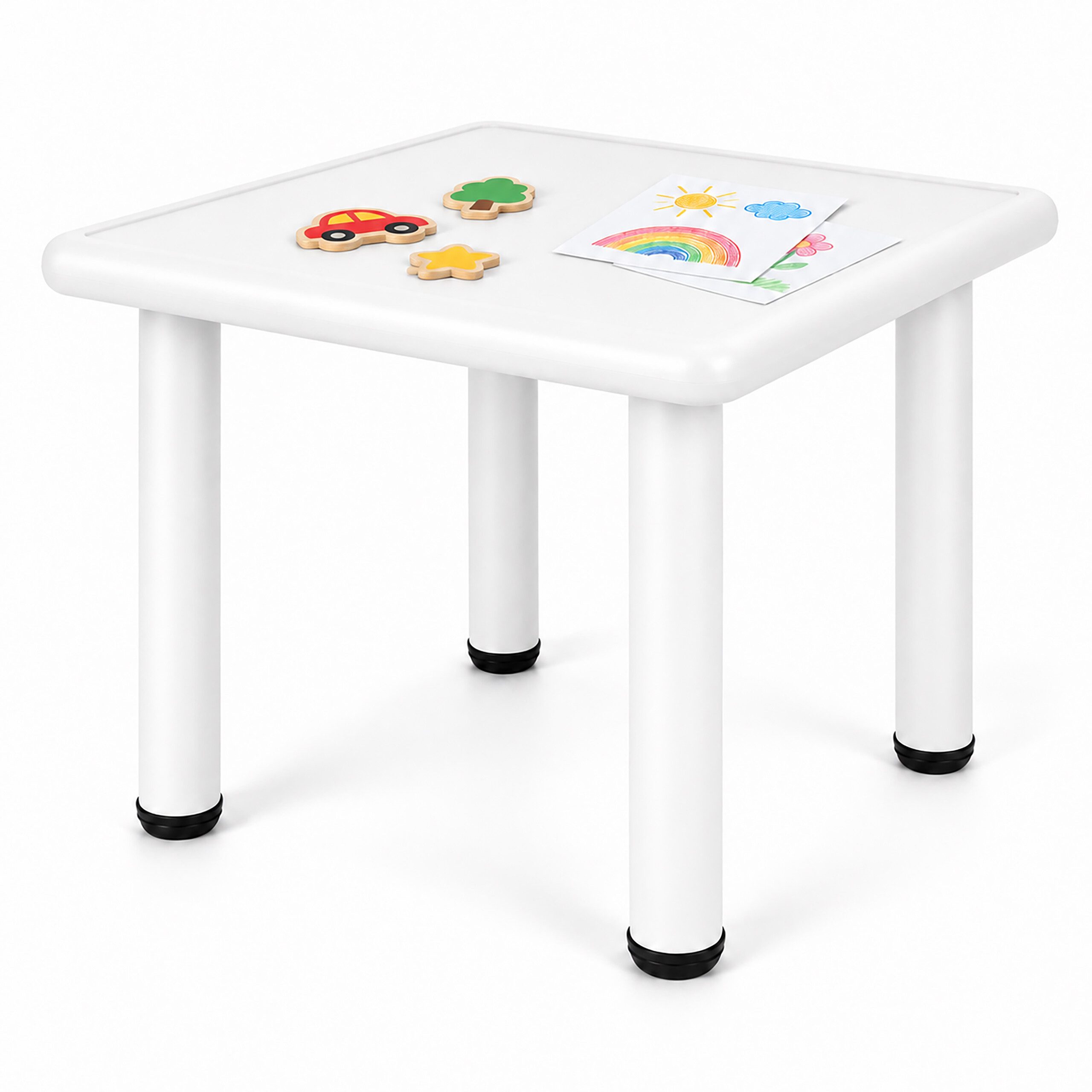 relaxdays Kindertisch Indoor & Outdoor (1-St), weiß