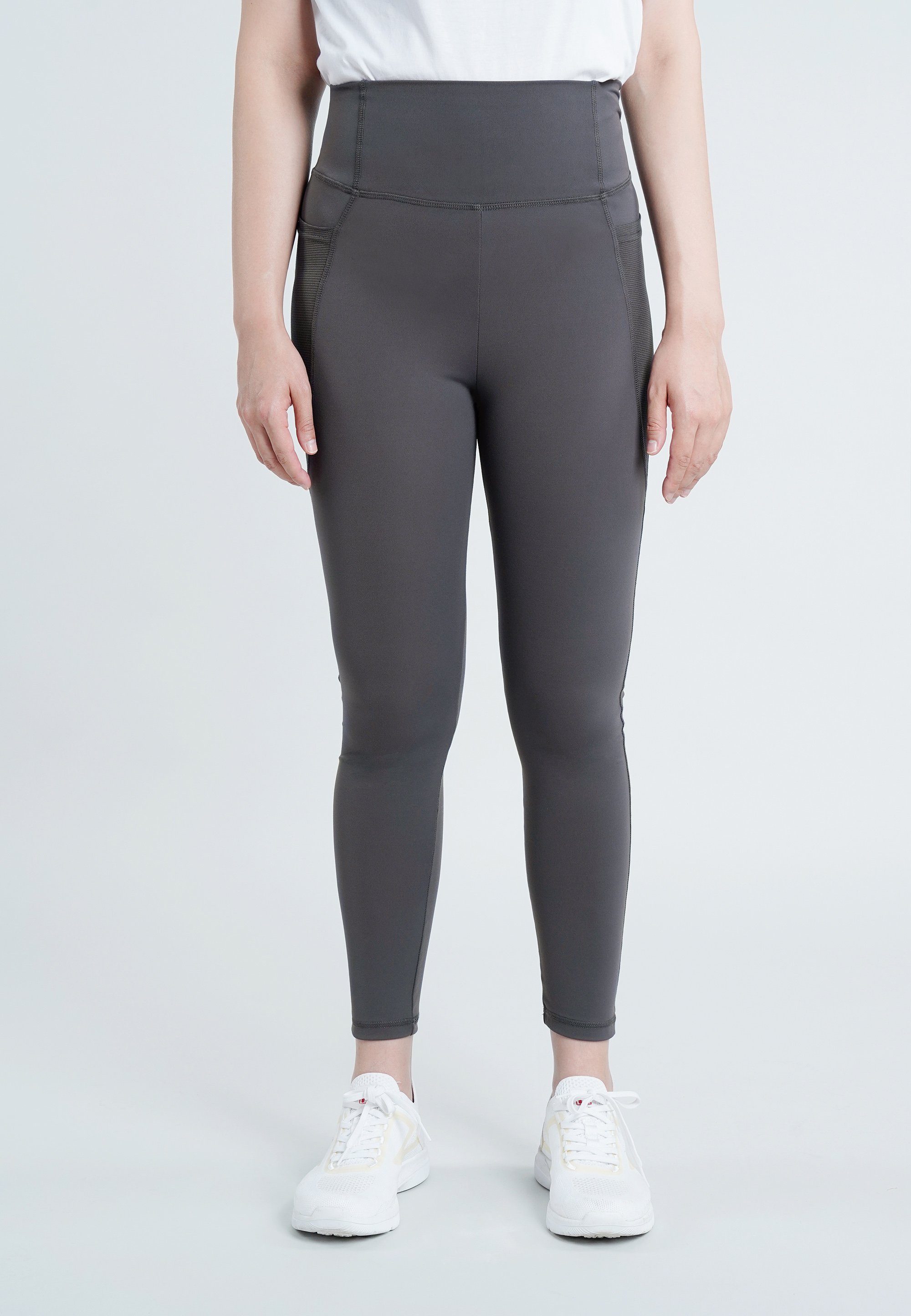 GIORDANO Leggings G Motion mit grau hohem Dehnbund