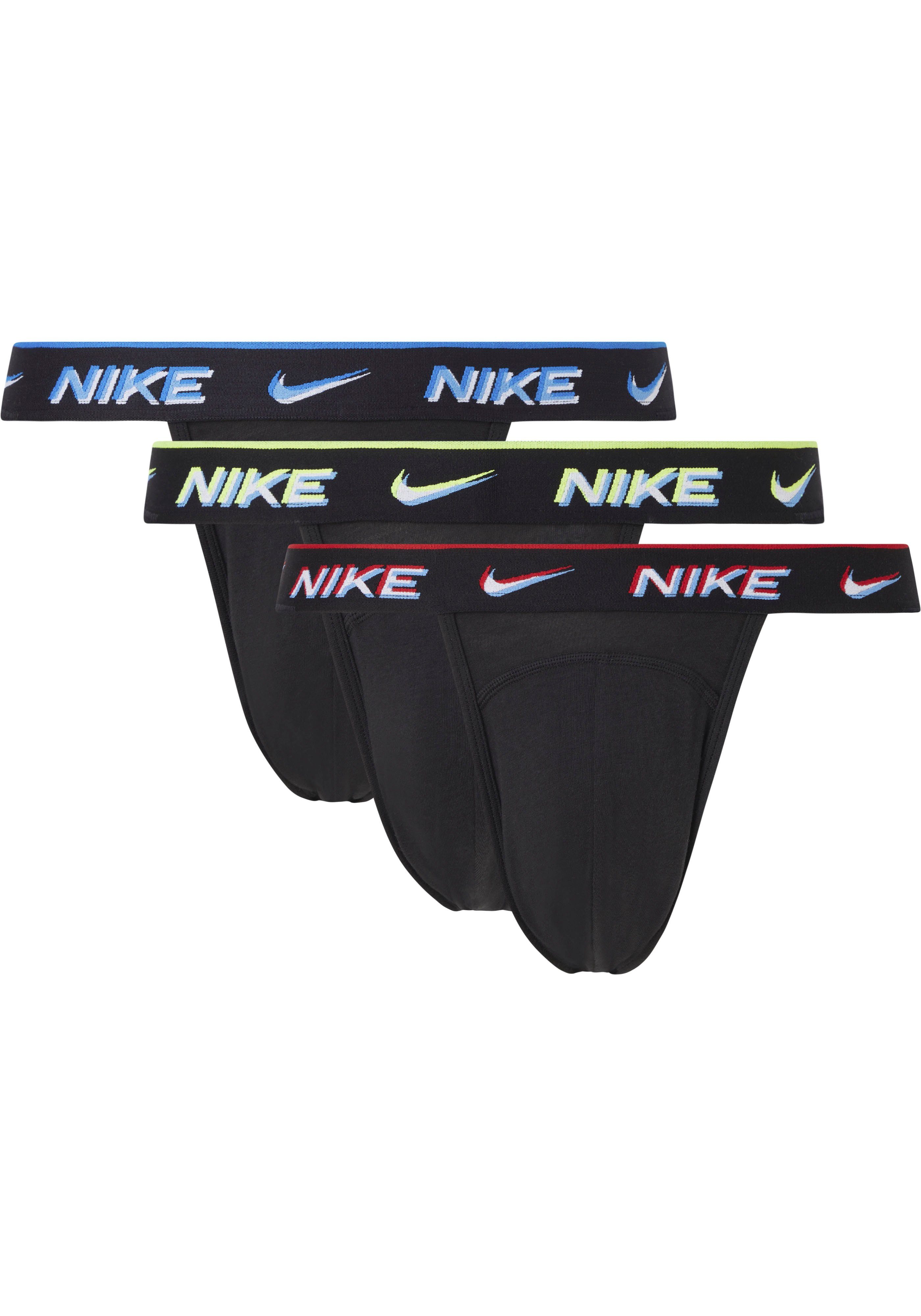 mit STRAP (Packung, 3-St., String Nike 3PK Underwear Logo-Elastikbund JOCK NIKE 3er-Pack)