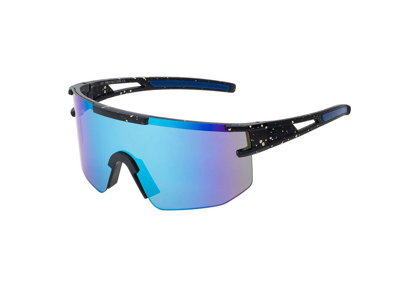 BEZLIT Eyewear Pilotenbrille Unisex Sonnenbrille Sportlich verspiegelt (1-St) mit schwarzen Linsen, Rot/Gelb, Blau und Blau Lila