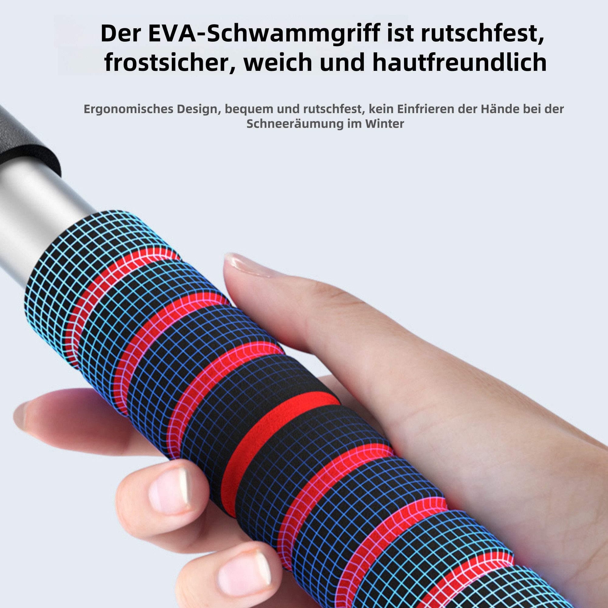 Kityhome Ice Scraper for Cars with Brush, Snow Brush, Telescopic Ice Scraper, Rotatable 66–88 cm Length, EVA Sponge Handle, Non-Slip and Frost-Resistant