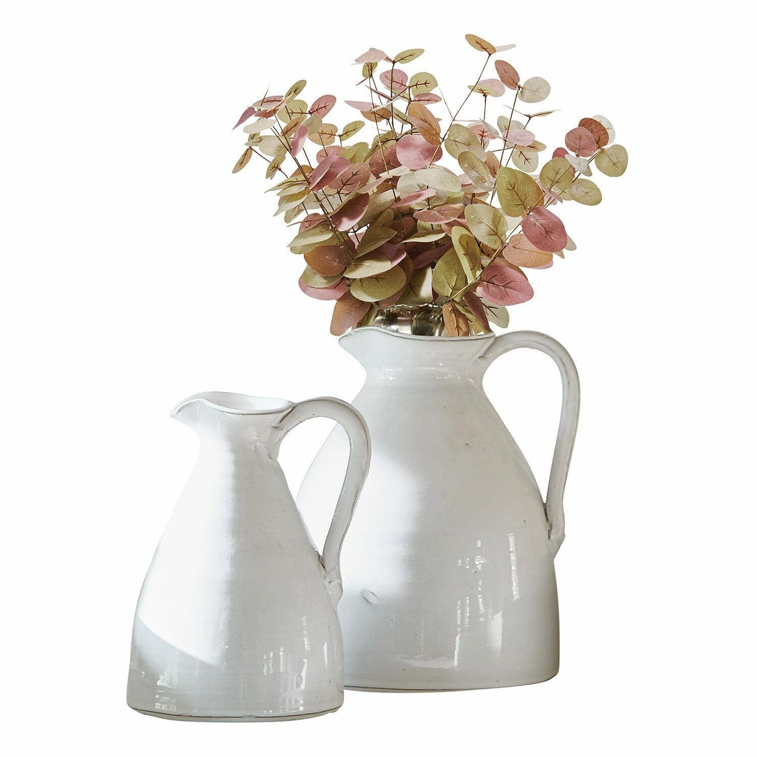 Tischvase Vase 2er Set Yarick weiß