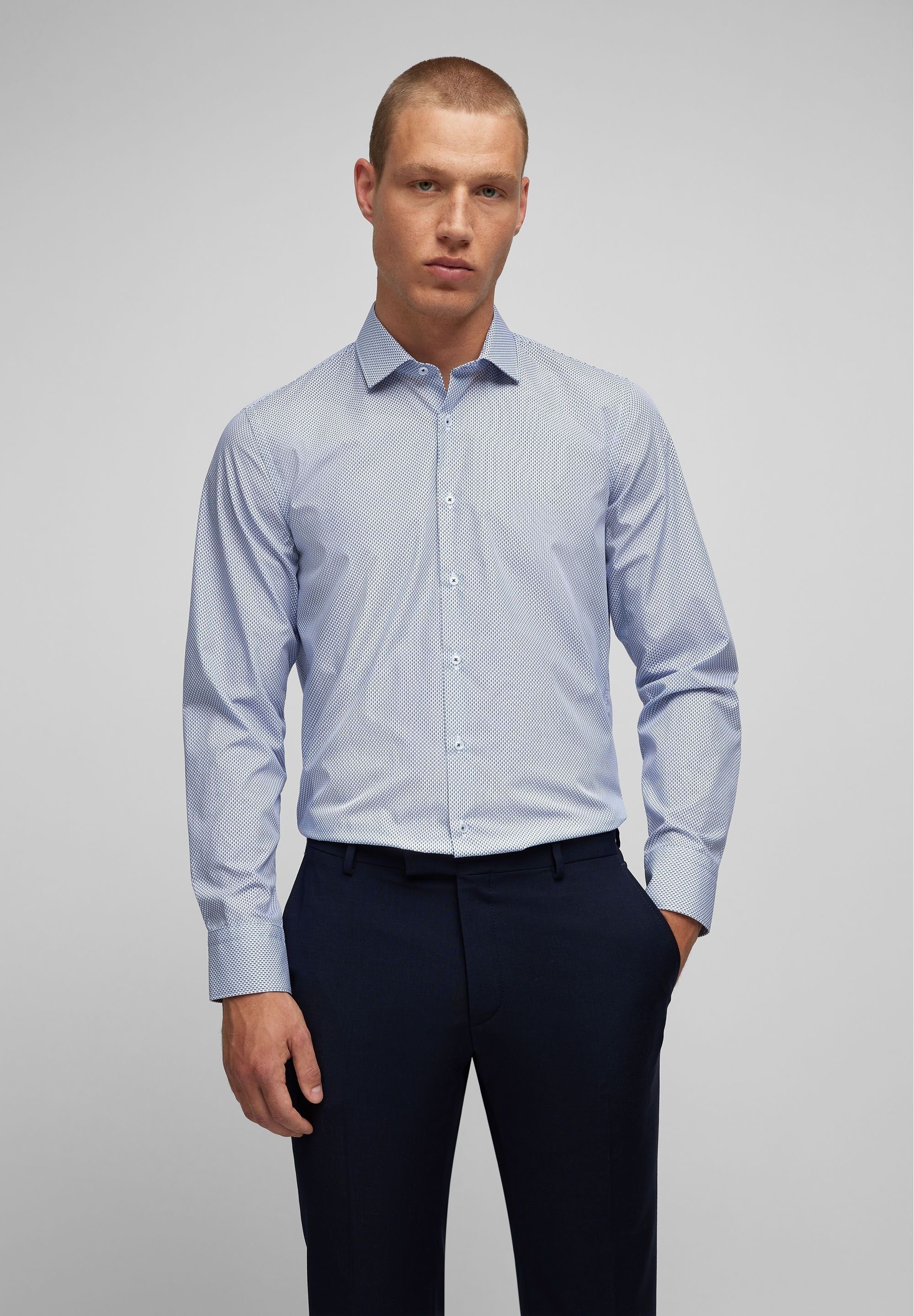 HECHTER PARIS Langarmhemd Modern Fit