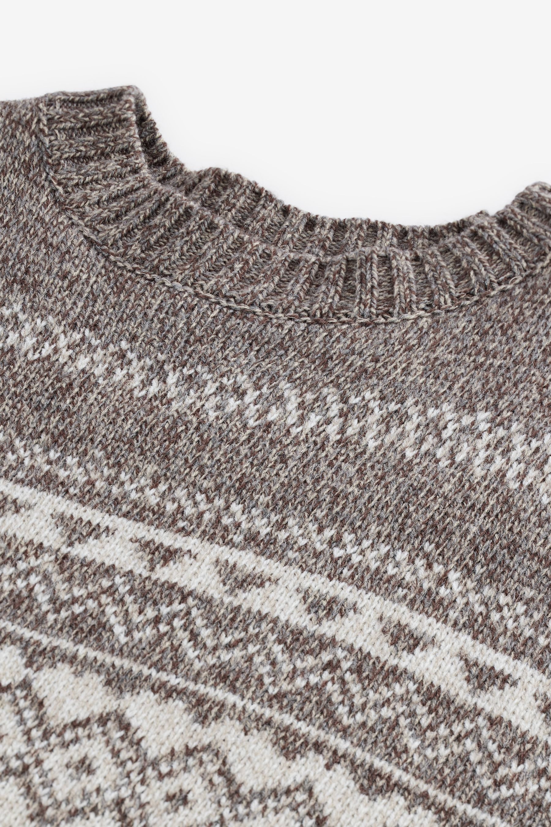 Next Norwegerpullover Regular Fit Rundhalspullover mit Wolle Fairisle (1-tlg)