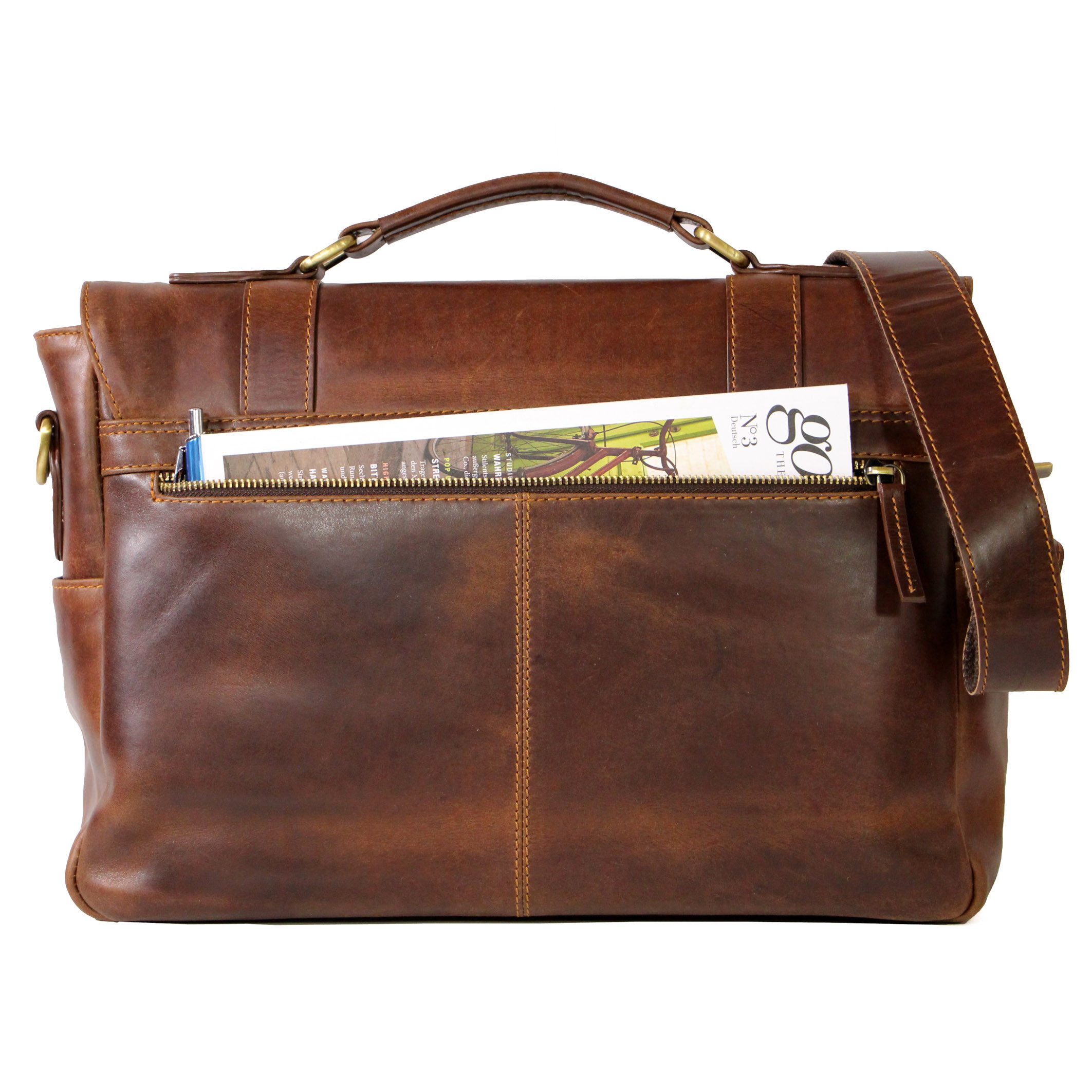 ALMADIH Aktentasche 15 Zoll Businesstasche mit Laptopfach - CLAYTON Laptoptasche mit