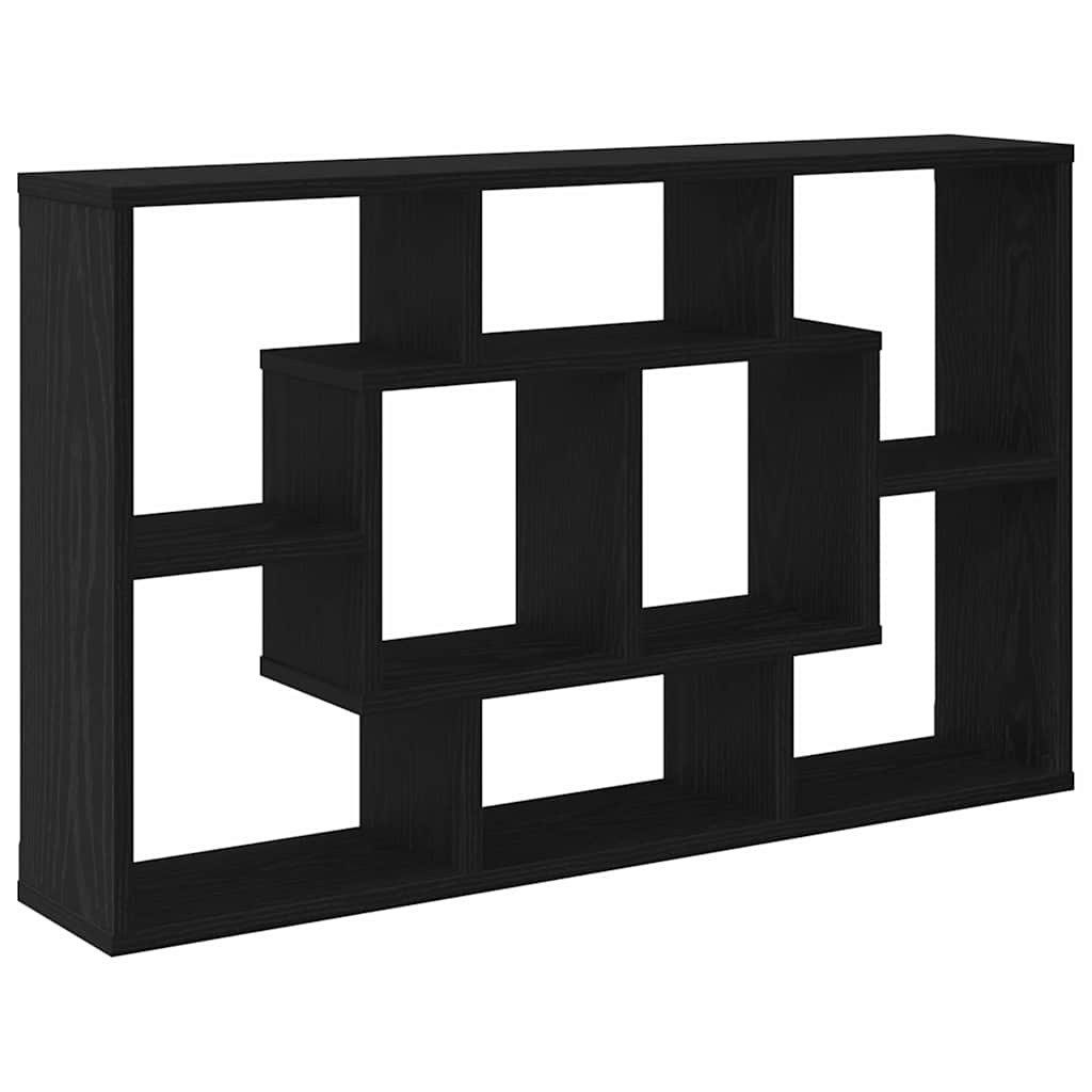 vidaXL Seitenschrank Wandregal Schwarz Eichen-Optik 85 x 16 x 52,5 cm Holzwerkstoff (1-St)