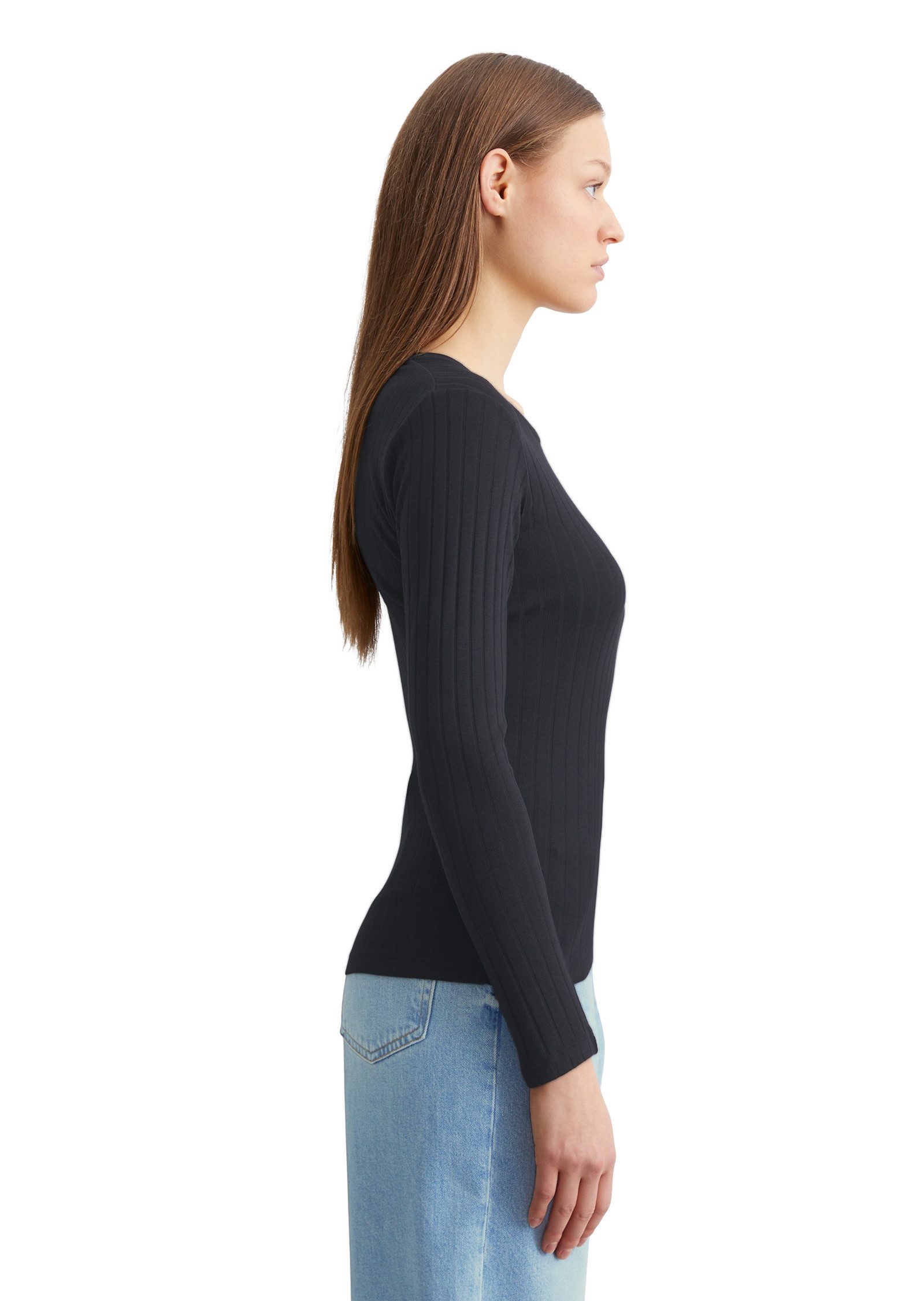 Marc O'Polo Langarmshirt aus Organic-Cotton-Modal-Mix günstig online kaufen