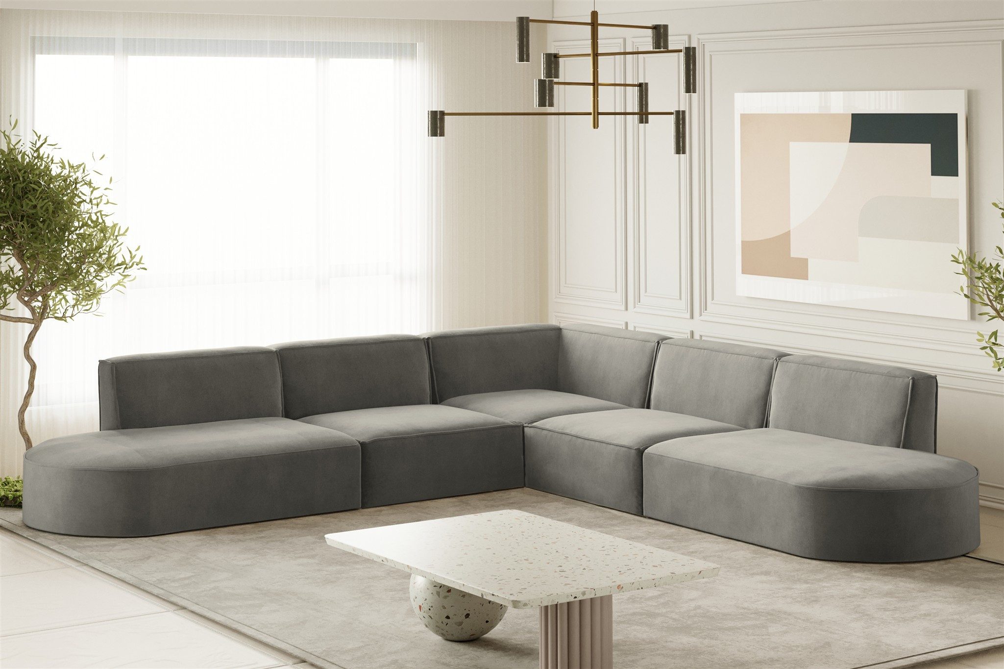 Fun Möbel Ecksofa Designersofa PALMA Seite günstig online kaufen