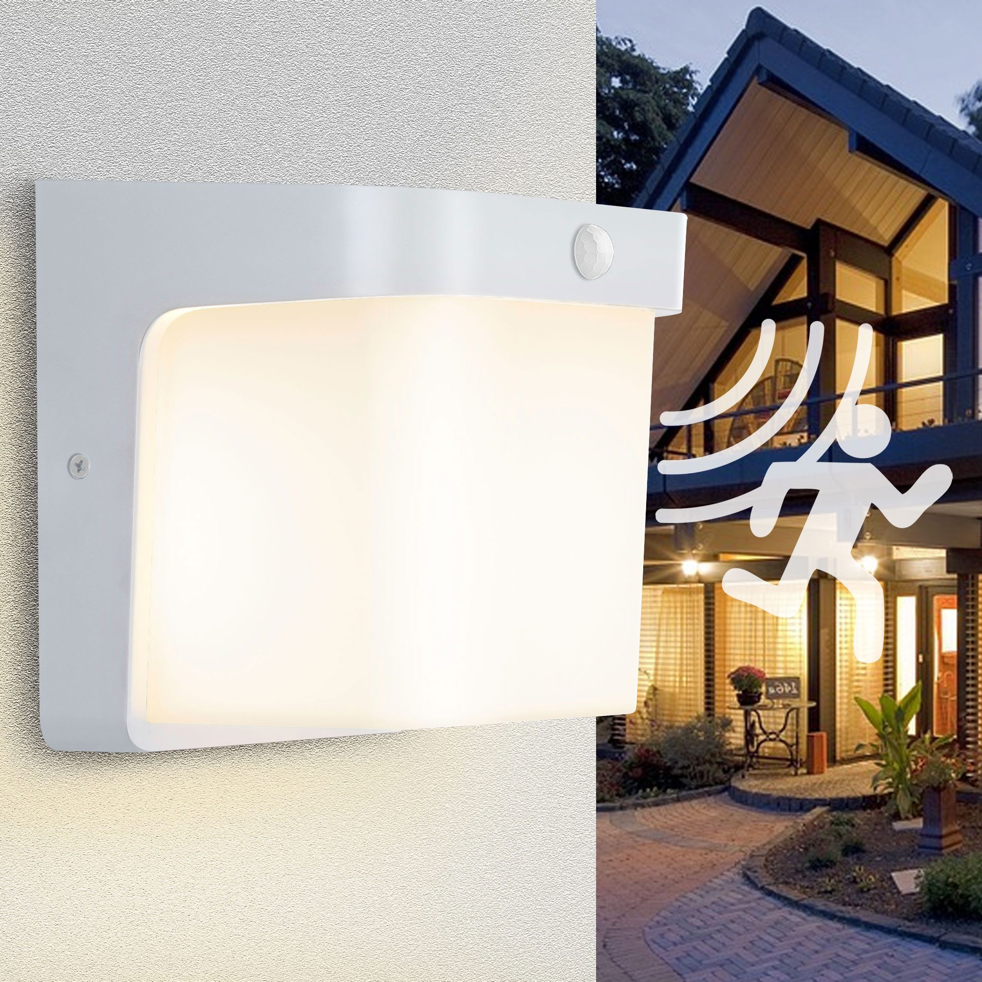 Maxkomfort Wandleuchte 1703A, mit Bewegungsmelder, ohne Leuchtmittel, Außen günstig online kaufen