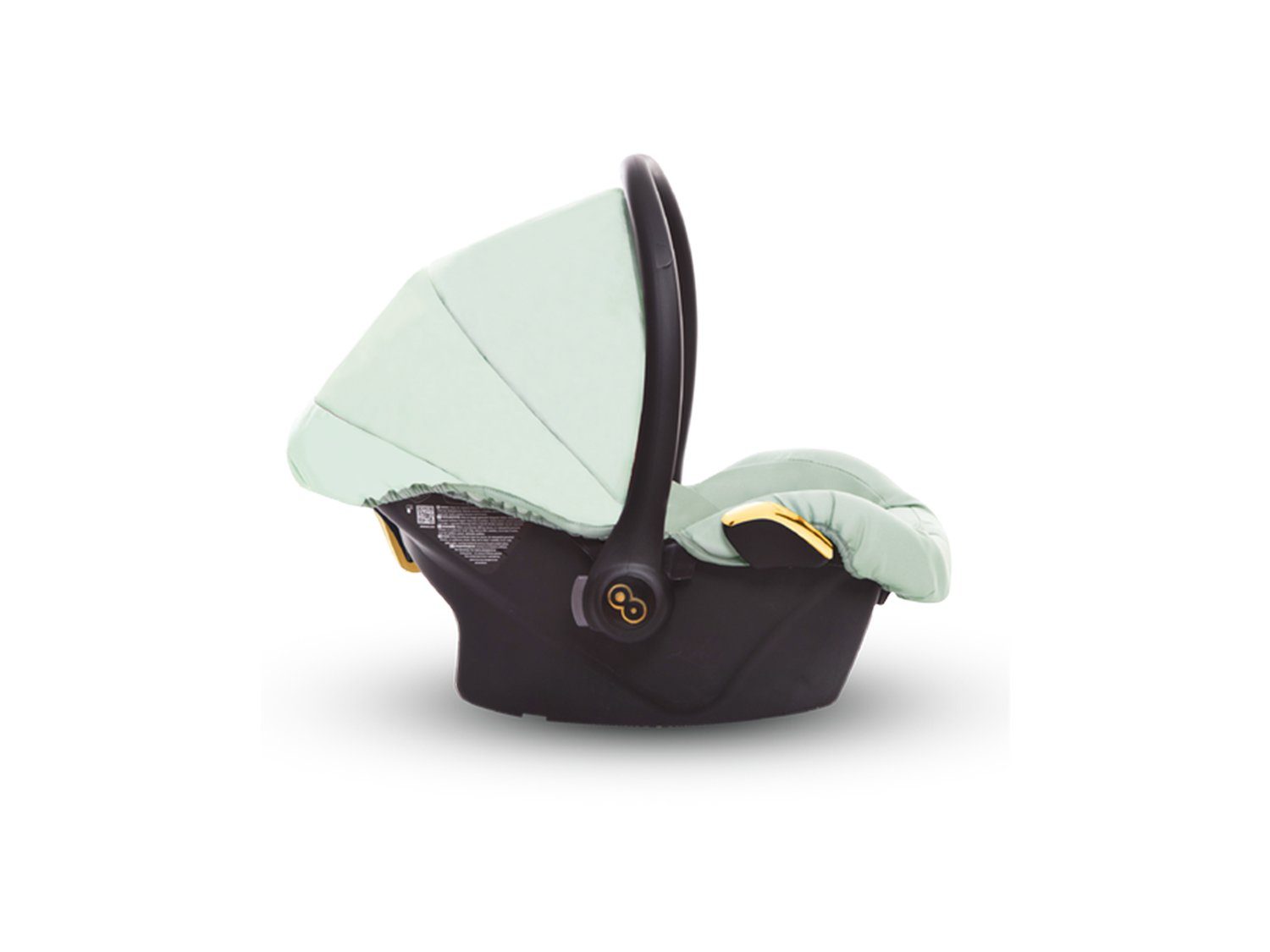 TPFFamily Kombi-Kinderwagen 3 in 1 Musse Ultra, Baby Buggy Babywanne Autositz, großes Zubehör-Set Kinderwagen 3 in 1 Stoff Mint, Gestell Gold
