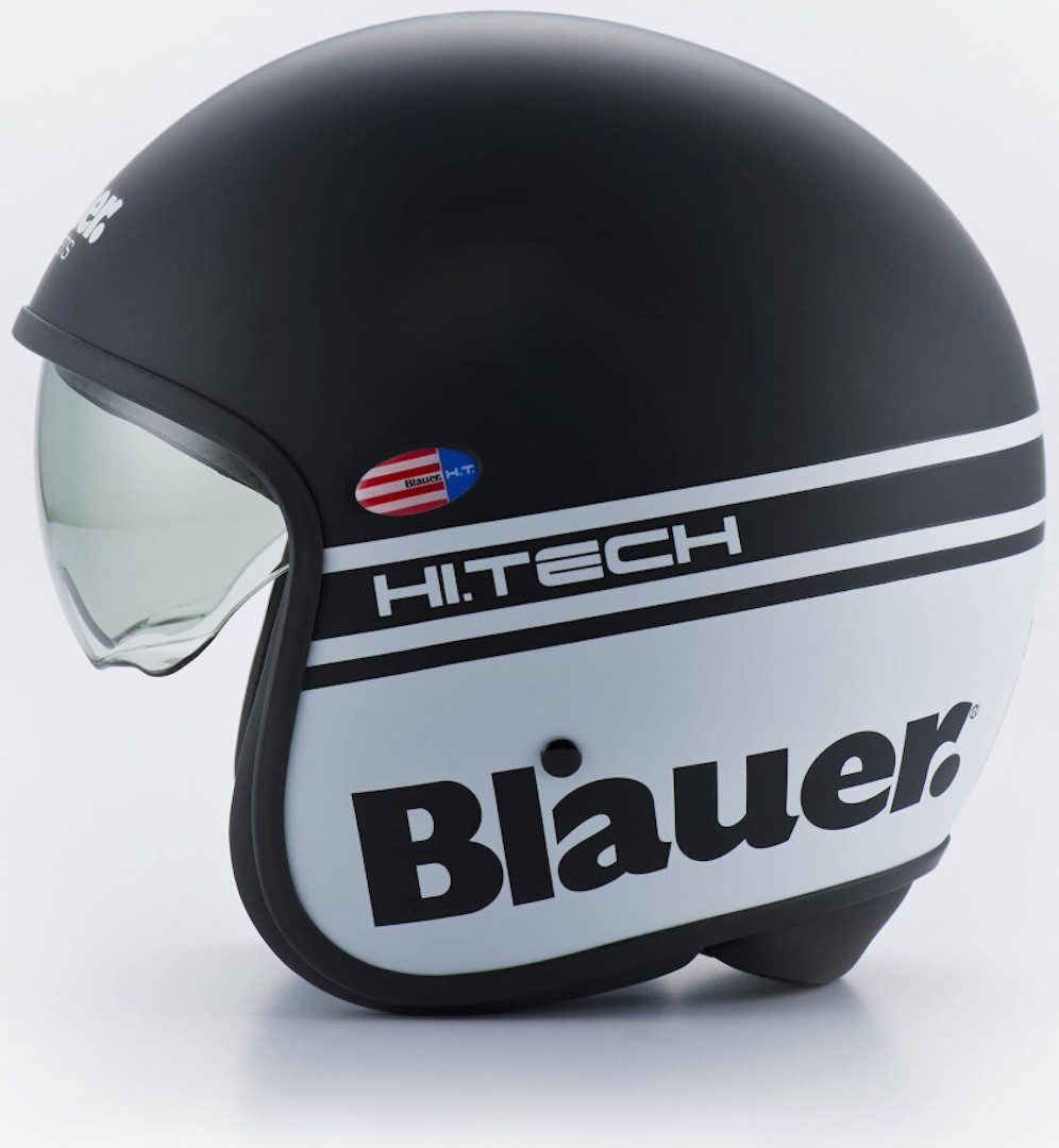 Blauer Motorradhelm Pilot 1.100 Jethelm, integriertes Sonnenvisier