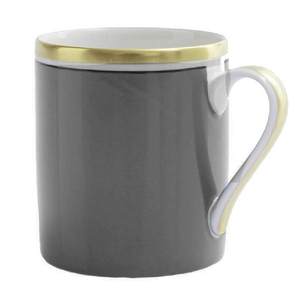 Reichenbach Tasse Kaffeebecher mit Henkel Colour Grau Gold