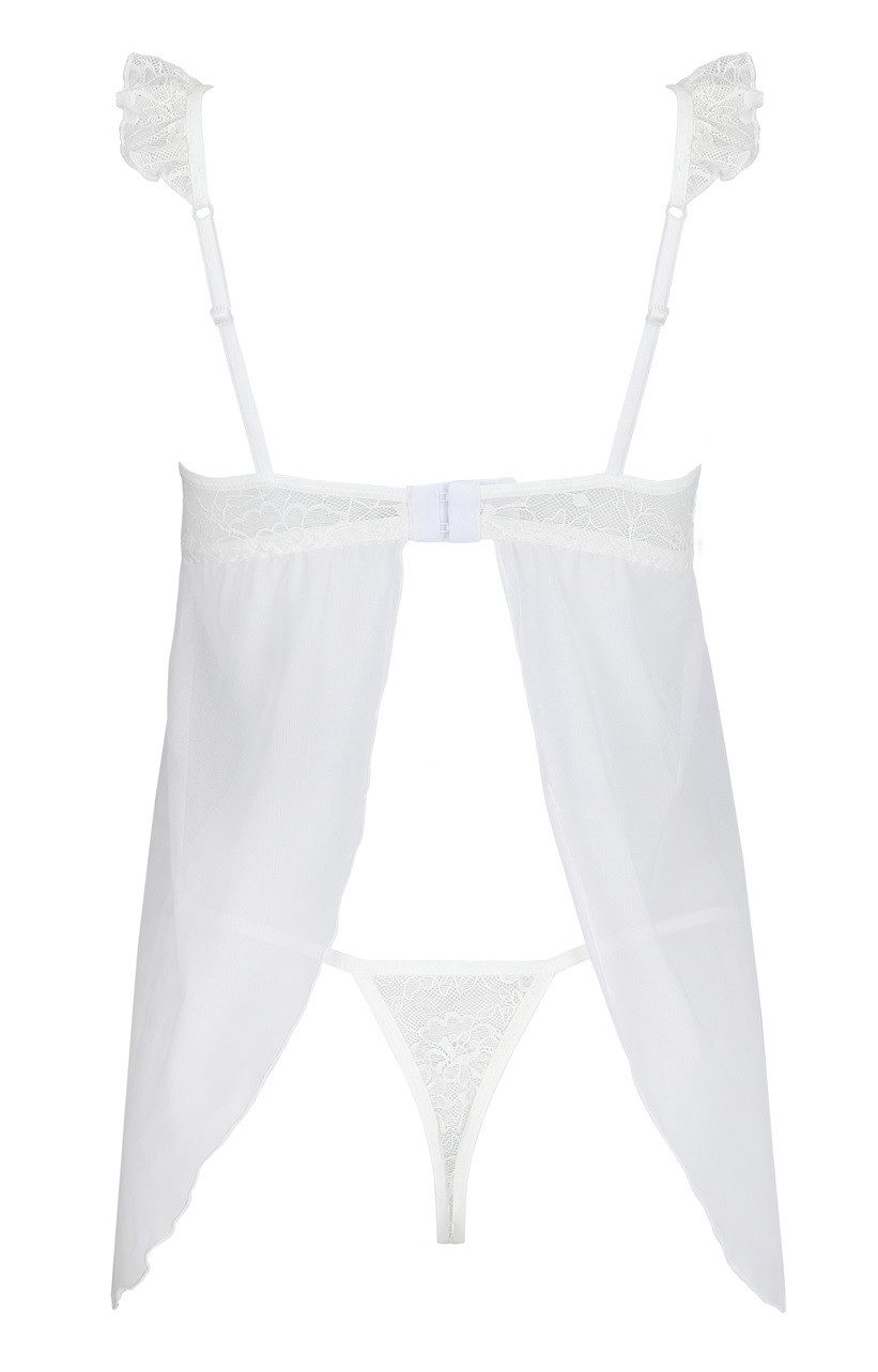 Avanua Negligé mit Spitze & zartem Mesh, Chemise Nachtkleid