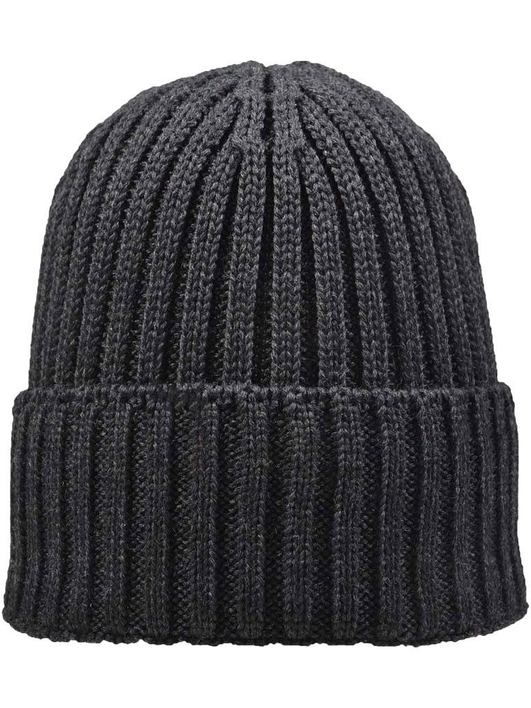 tomBrook Strickmütze 3080 Unisex Wollmütze mit Umschlag aus 100% Schurwolle - Wintermütze Strick