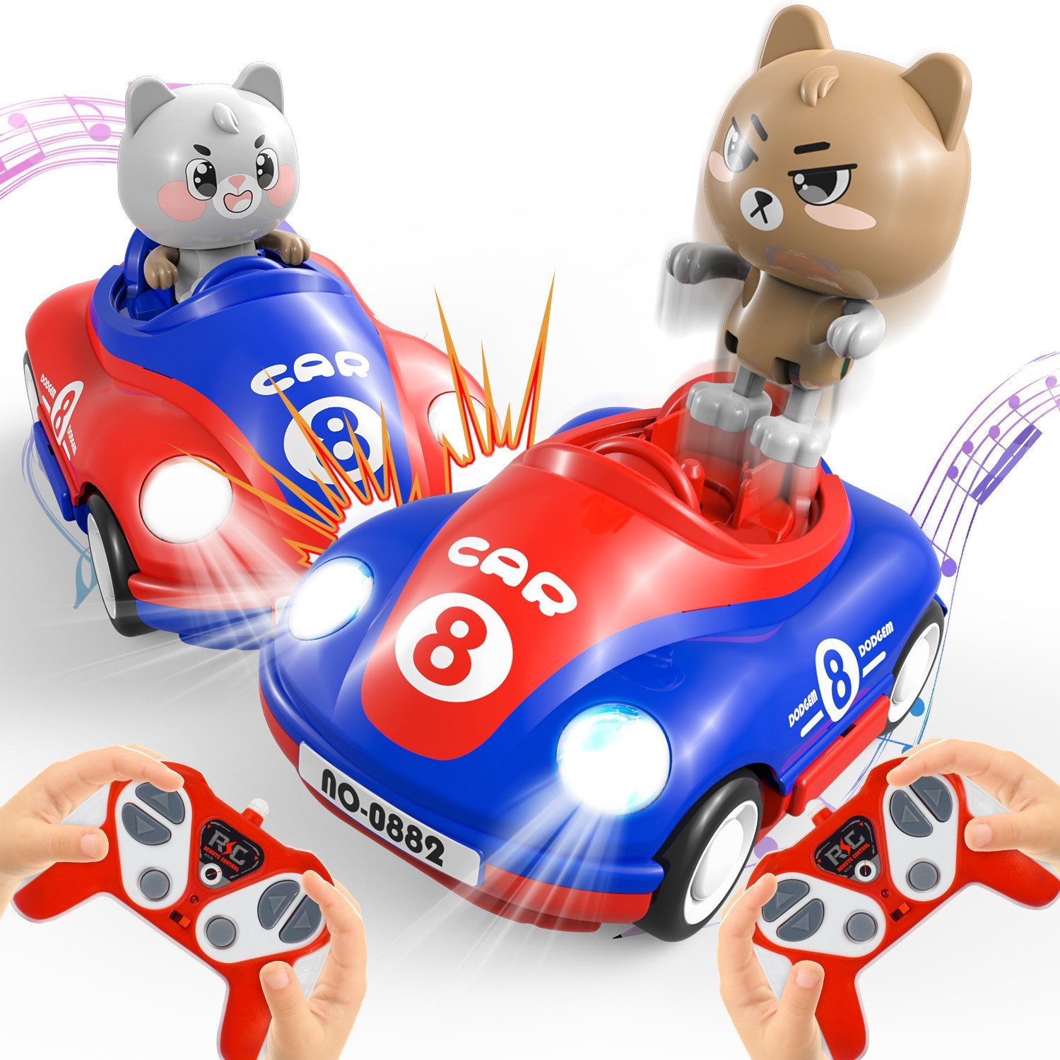 Esun RC-Auto Ferngesteuertes Auto ab 2 3 4 Jahre, 2PCS Ferngesteuertes Auto günstig online kaufen