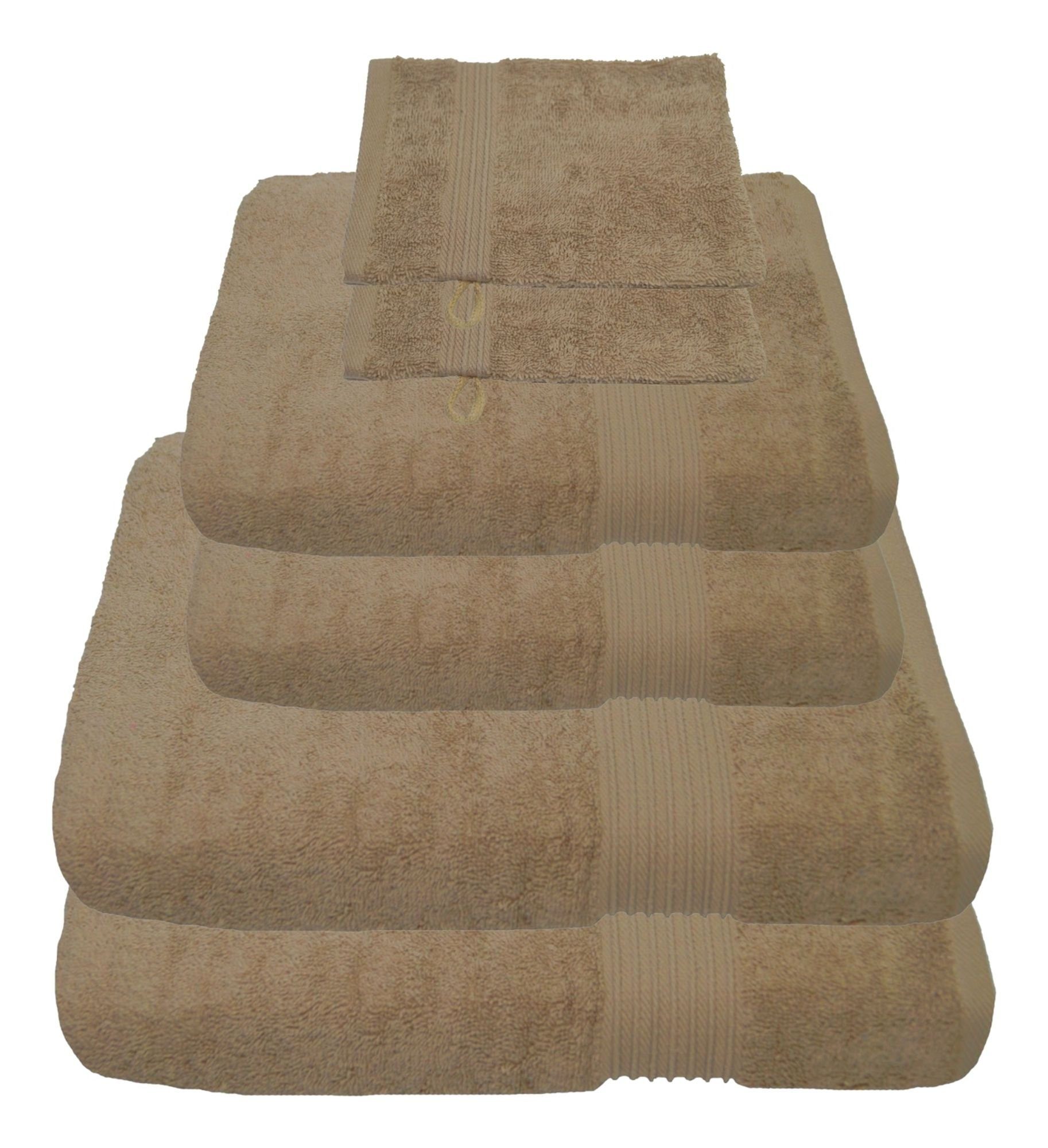 Julie Julsen Handtücher 6-Handtücher-Pastell Beige, Baumwolle günstig online kaufen