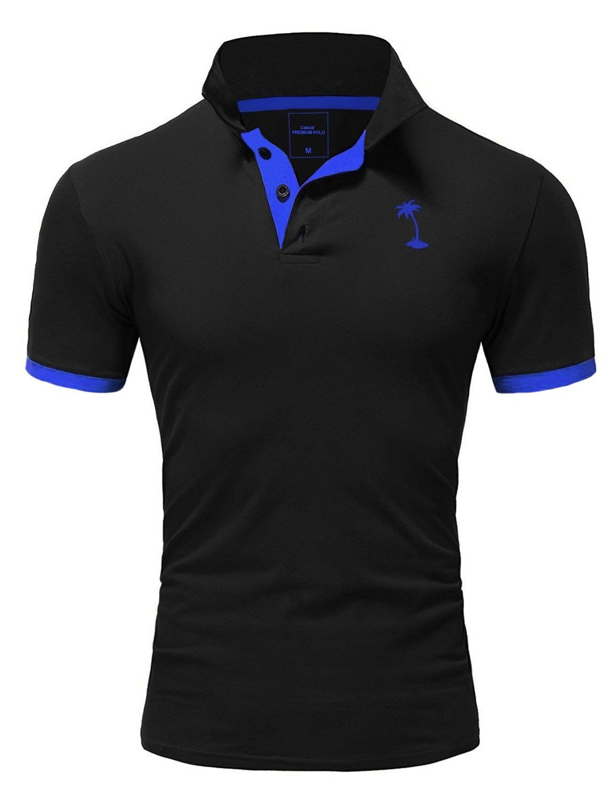 behype Poloshirt PALM mit kontrastfarbigen Details