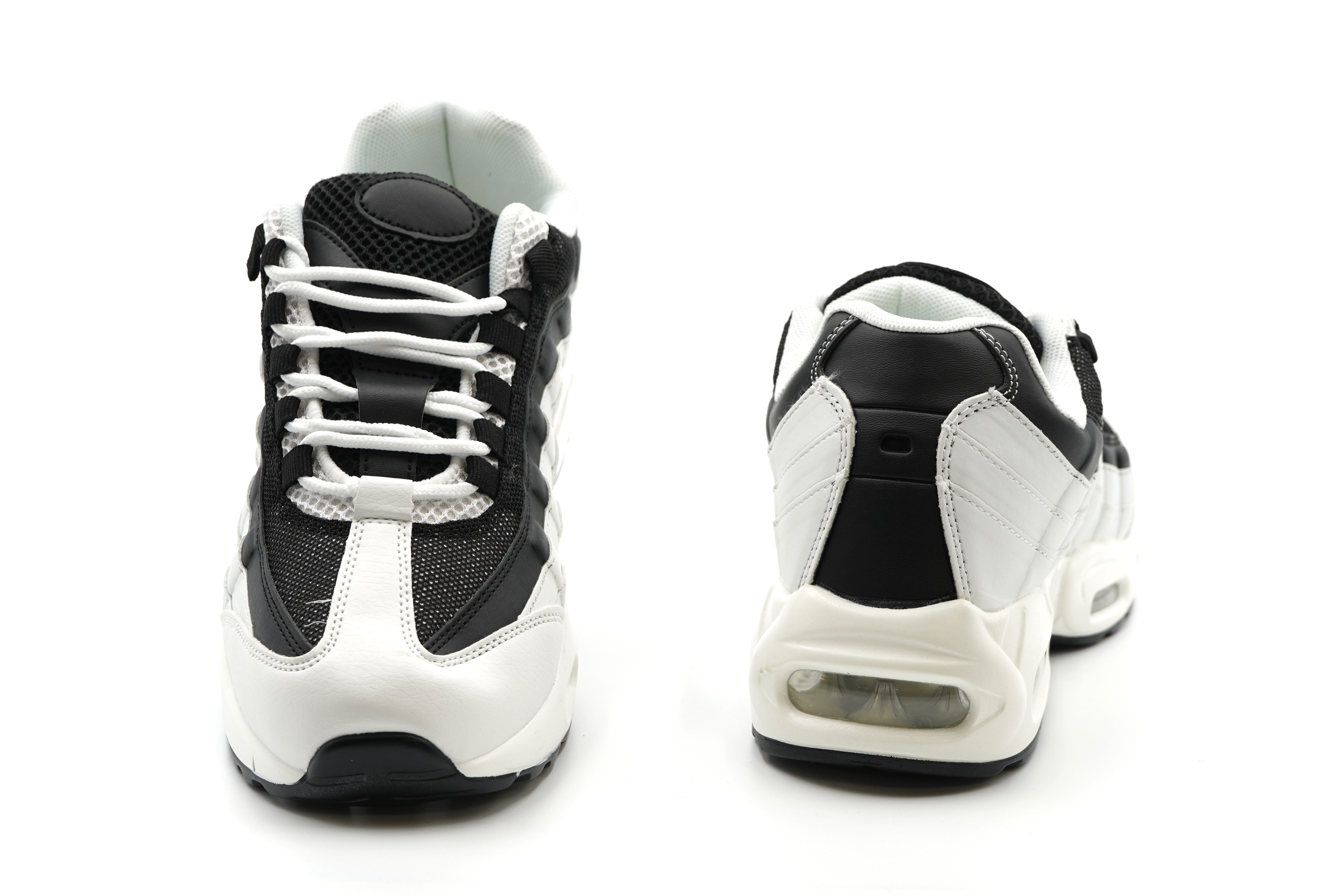 Sonderpostendiscount Herrensneaker LBK-046 White/Black mit Luftpolster Sneaker