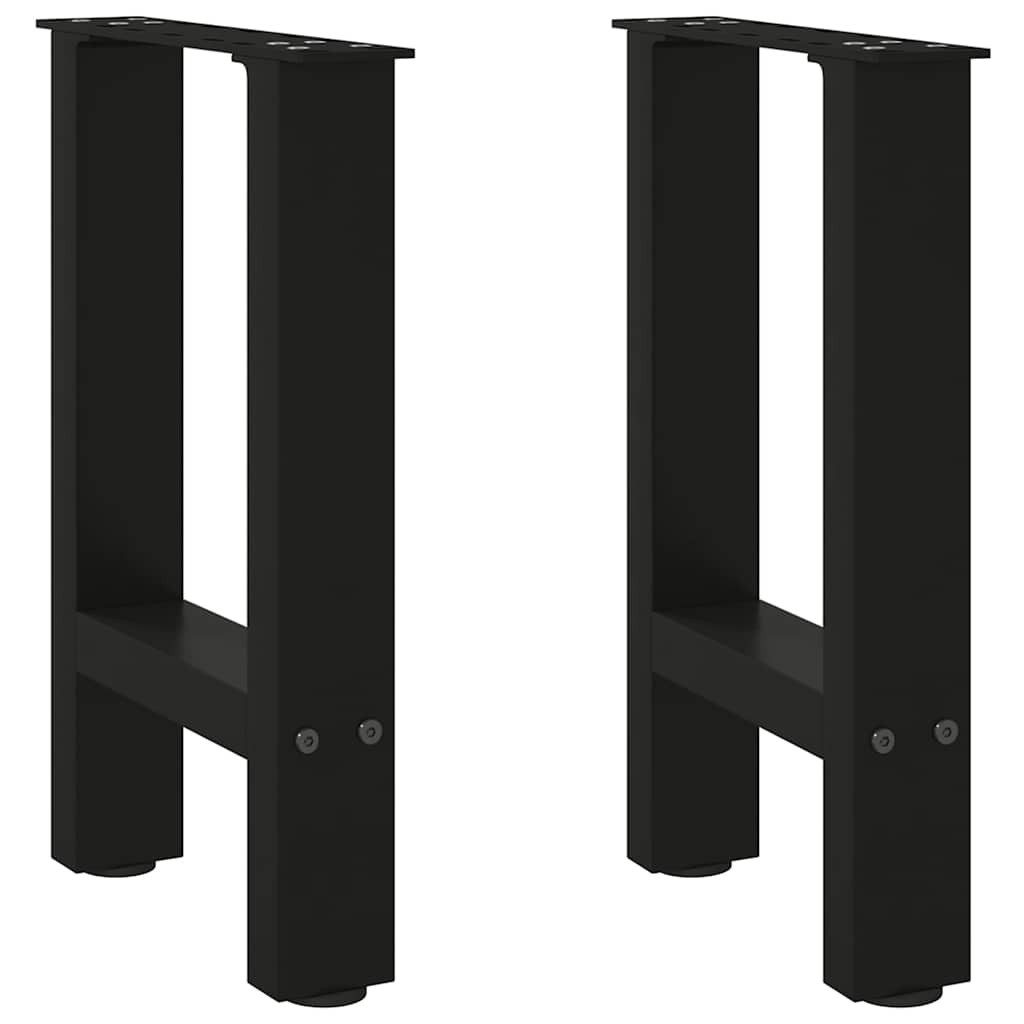 vidaXL Tischbein Couchtischbeine Schwarz 2 Stk. günstig online kaufen