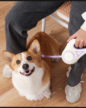 Blusmart Hundeleine Hundeleine Ausziehbar 5M/3M, (Hundeleine Haustierleine 1 -tlg., Automatisch einziehbares Hundeseil mit LED-Taschenlampe), Geeignet für kleine Hunde wie mittelgroße Hunde