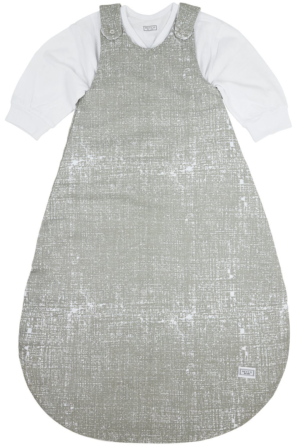 Meyco Baby Babyschlafsack Fine Lines Grey (1 tlg), 50/56