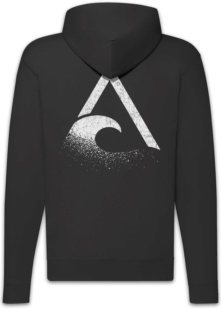 Urban Backwoods Sweatjacke The Wave Logo Zipper Hoodie Symbol Die Sign Zeichen Book Novel Welle (1-tlg) Insignia High School Social