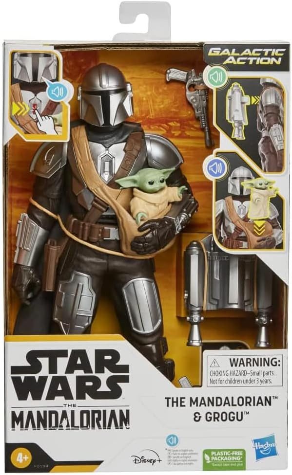 Hasbro Actionfigur HASBRO F51945L0 Star Wars Galactic Action The Mandalorian & Grogu