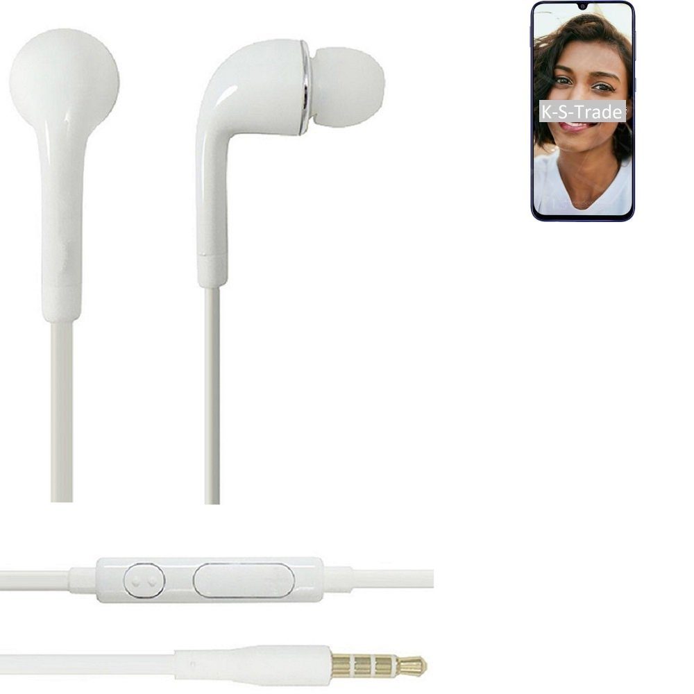 Mikrofon In-Ear-Kopfhörer Samsung weiß Headset Galaxy M21 K-S-Trade u 3,5mm) Lautstärkeregler (Kopfhörer für mit