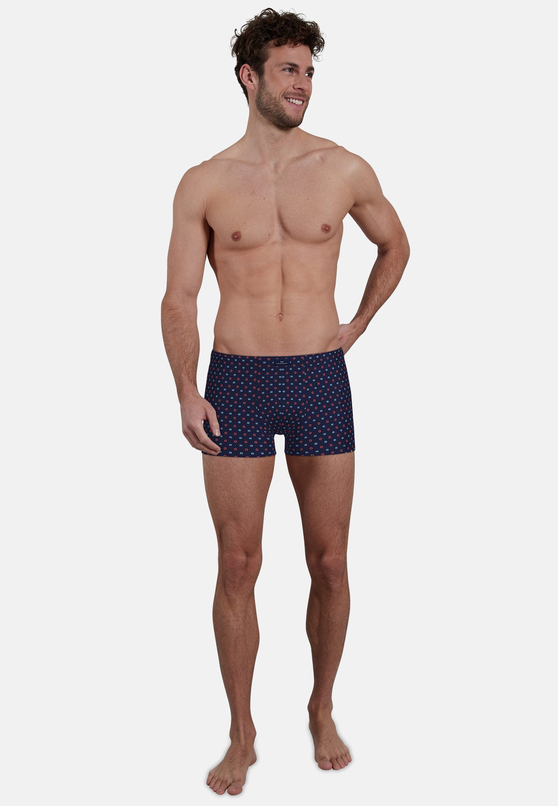 GÖTZBURG Retro Pants Glasgow (2er Pack) gemustert, basic, kurz, eng, atmungsaktiv, Baumwollmix