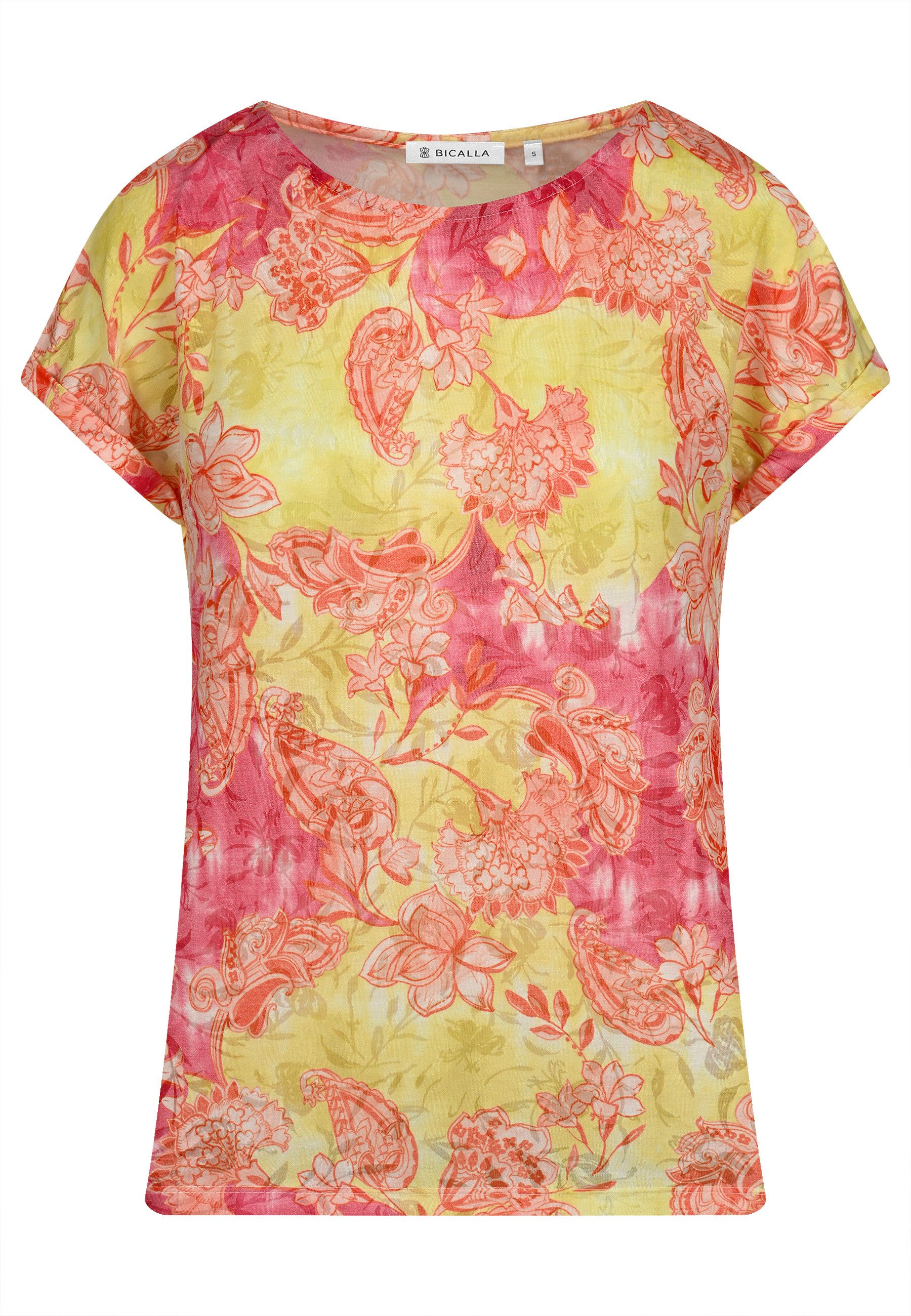BICALLA T-Shirt Shirt mit floralem Print günstig online kaufen