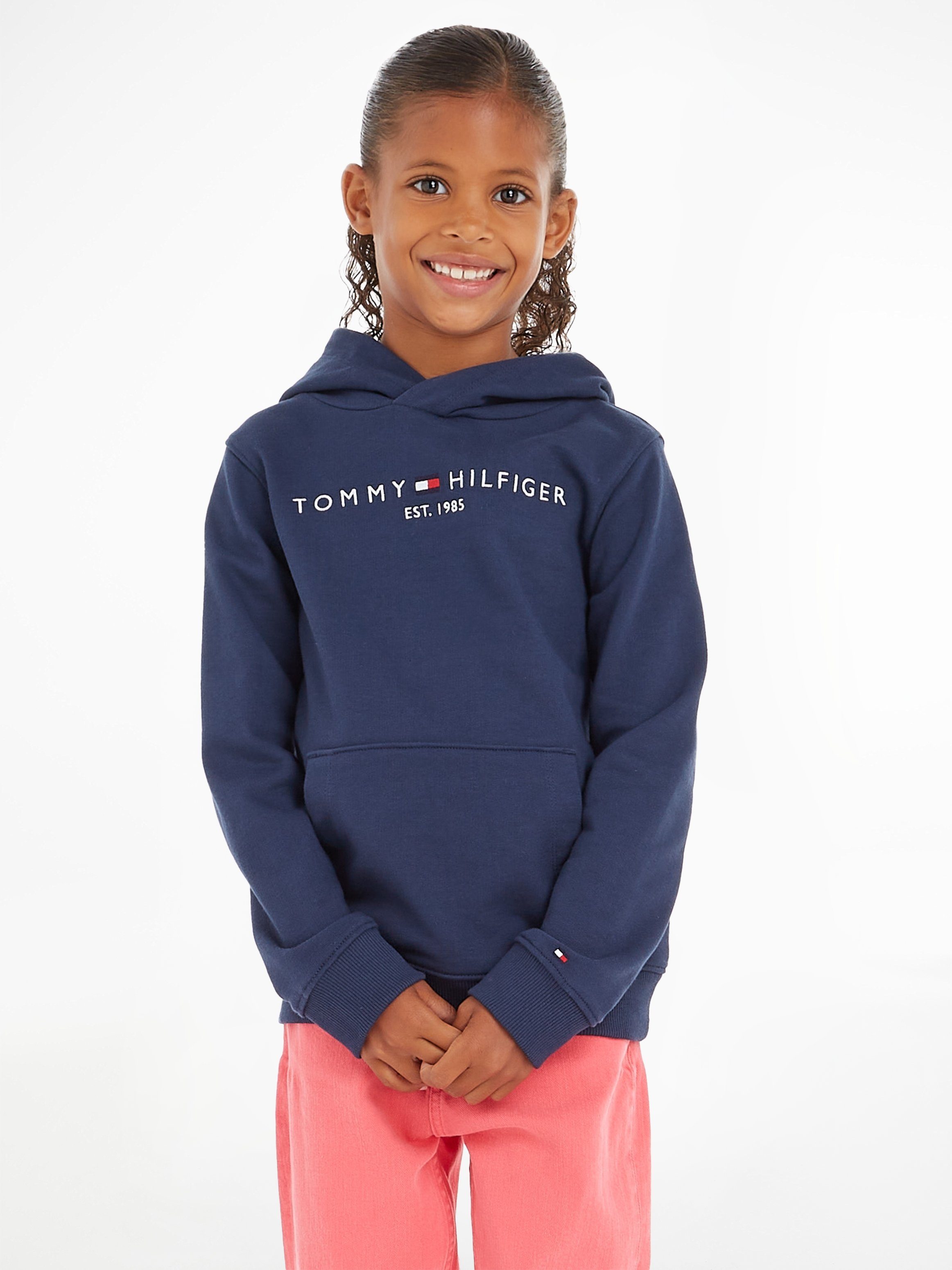 Mädchen Kinder und Hilfiger HOODIE Kapuzensweatshirt Junior Tommy Jungen ESSENTIAL MiniMe,für Kids