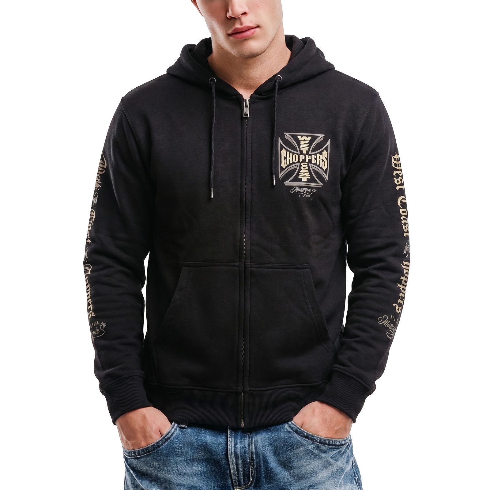West Coast Choppers Kapuzensweatjacke Sweatjacke West Coast Chopper Gangscript