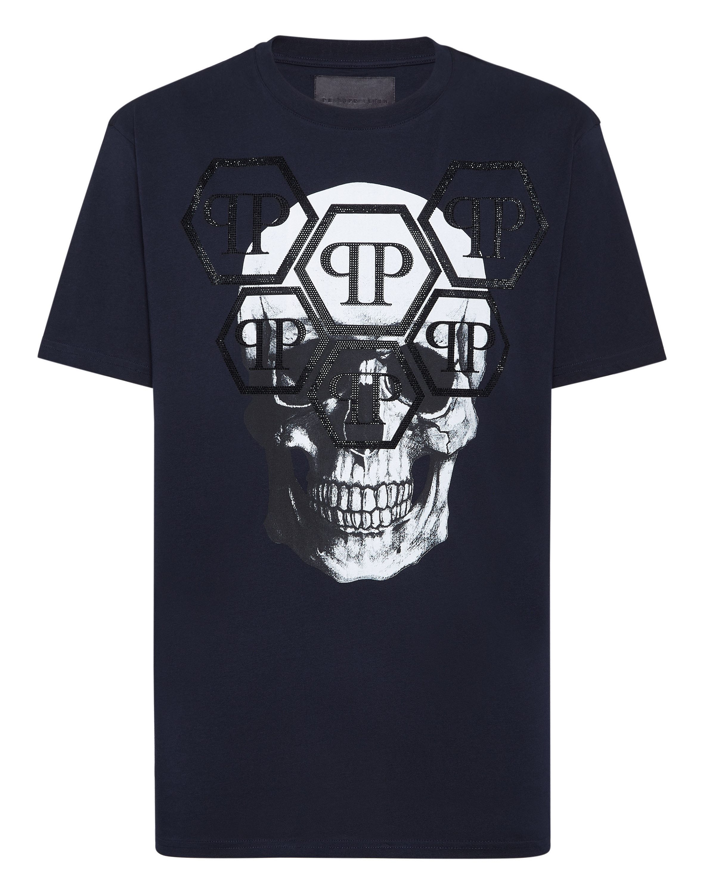 PHILIPP PLEIN T-Shirt Skull Mit Schmucksteinen