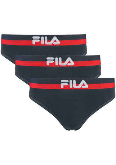 Fila Slip (Packung, 3-St) mit elastischem Logobund, Woman Culotte